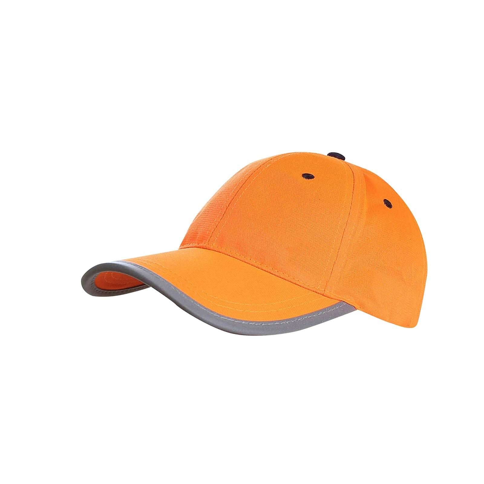 Safety Fluorescent Cap Bright Neon Color Washable Casual Halloween Cap Orange