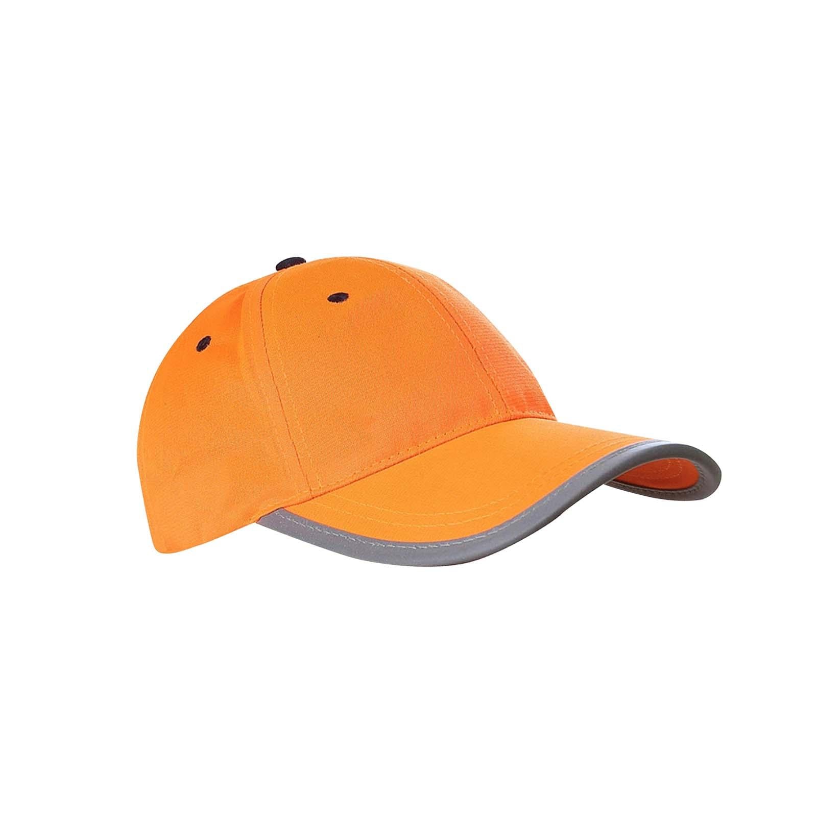 Safety Fluorescent Cap Bright Neon Color Washable Casual Halloween Cap Orange