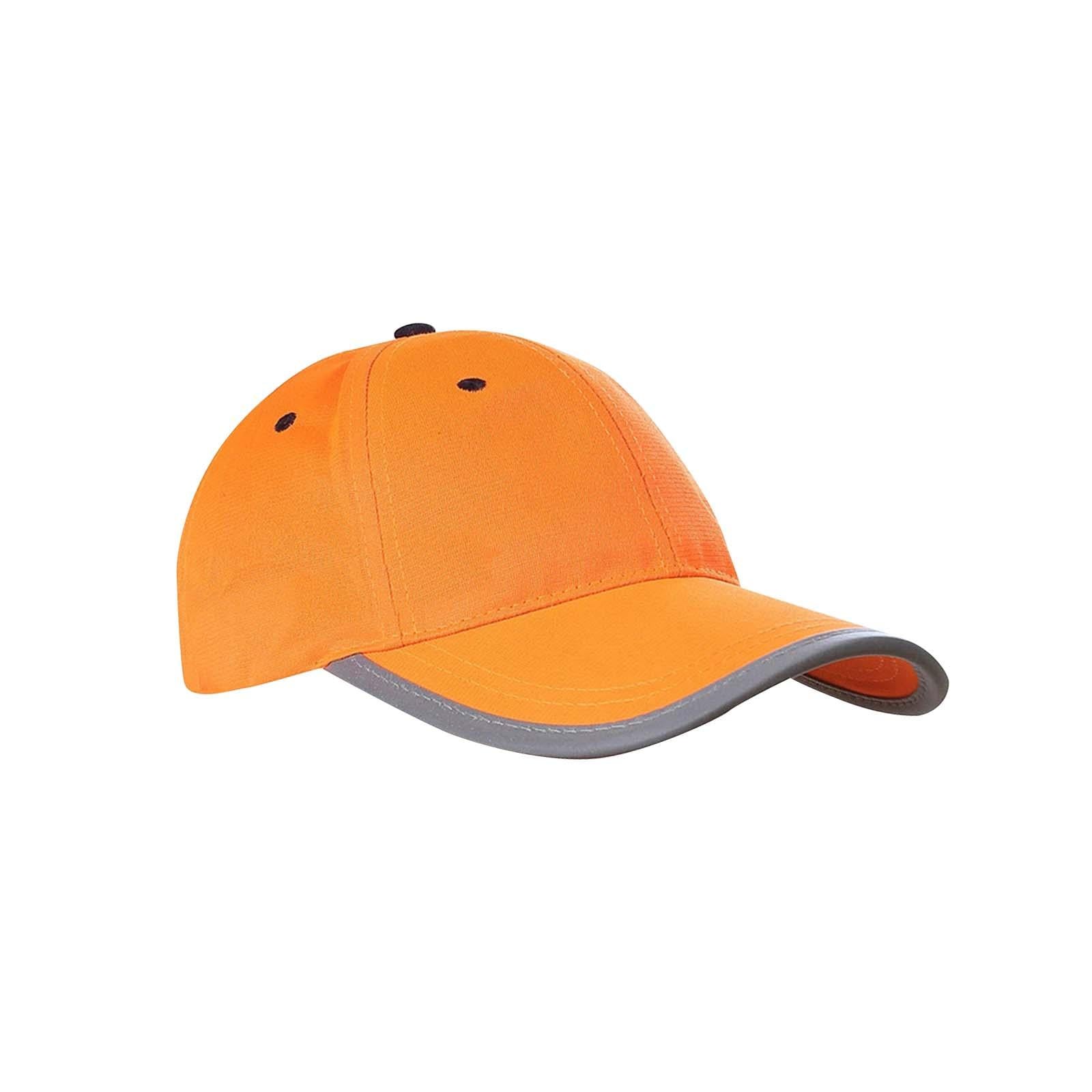 Safety Fluorescent Cap Bright Neon Color Washable Casual Halloween Cap Orange