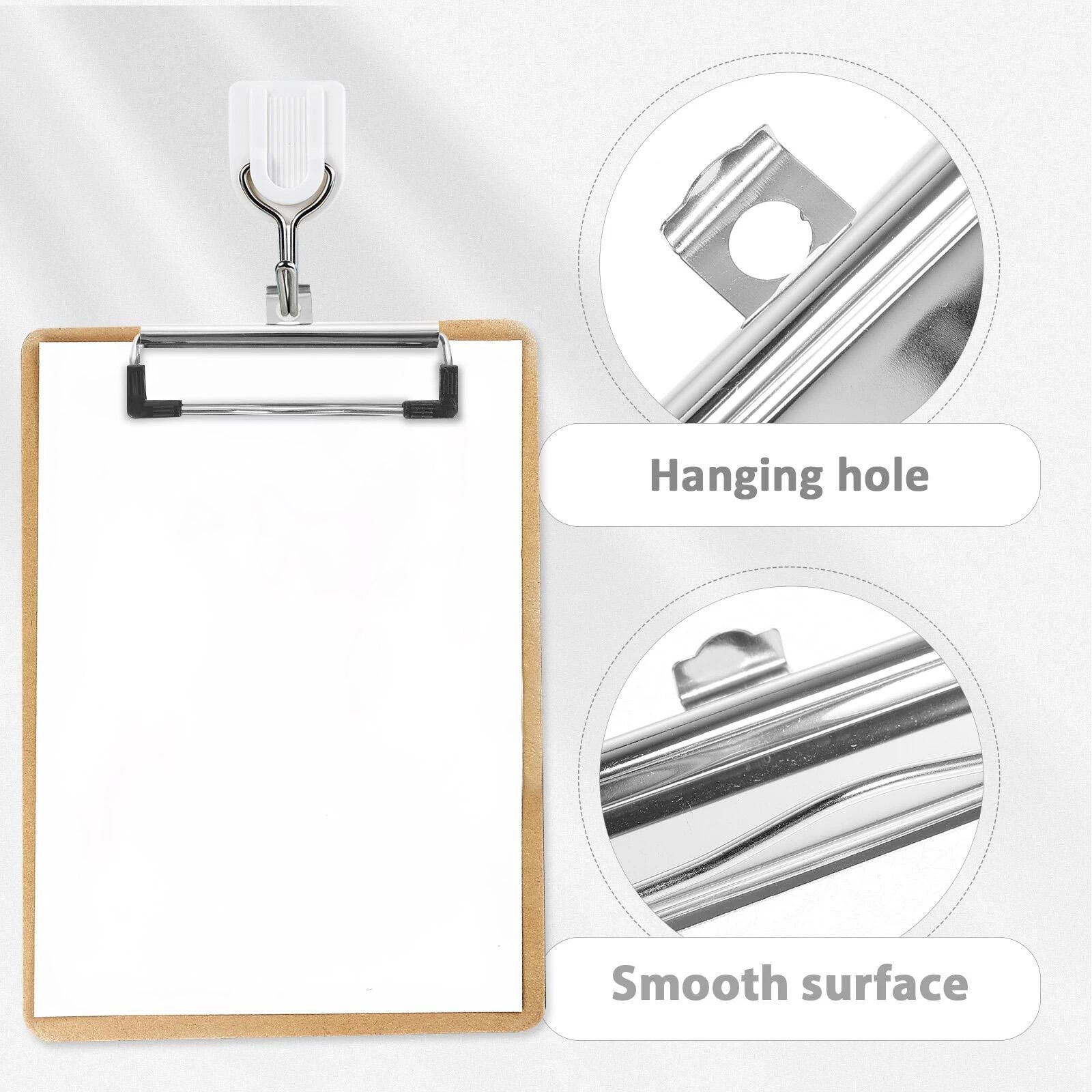 12 Pieces Clips for Clipboard Low Profile Clipboard Clips for Classroom Business