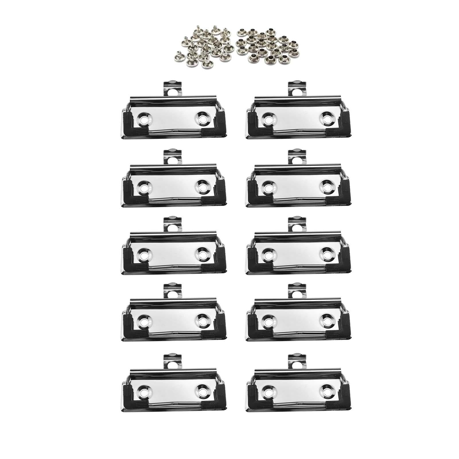 10x Clipboard Clips Mountable for Low Profile Clipboards Document File Board