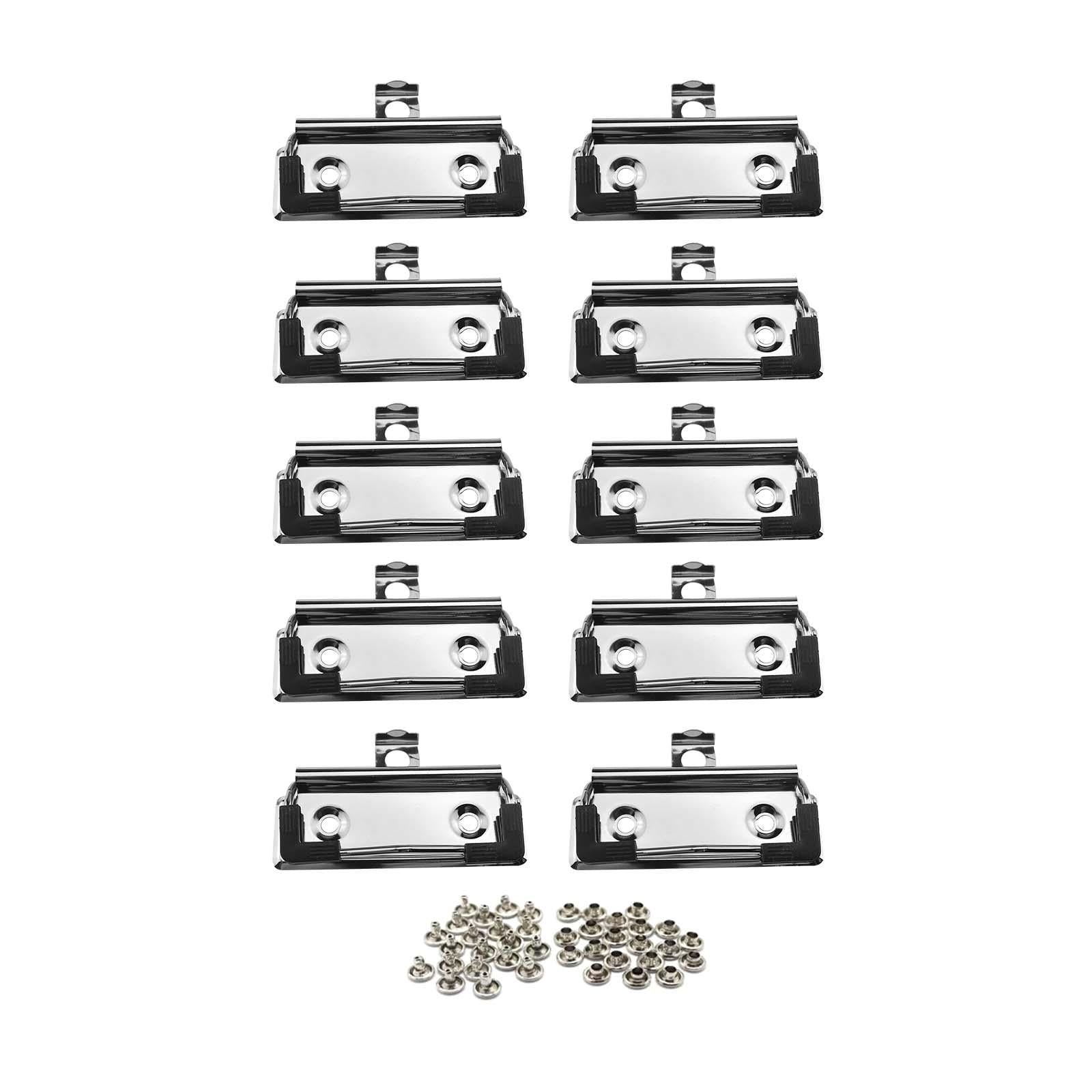 10x Clipboard Clips Mountable for Low Profile Clipboards Document File Board