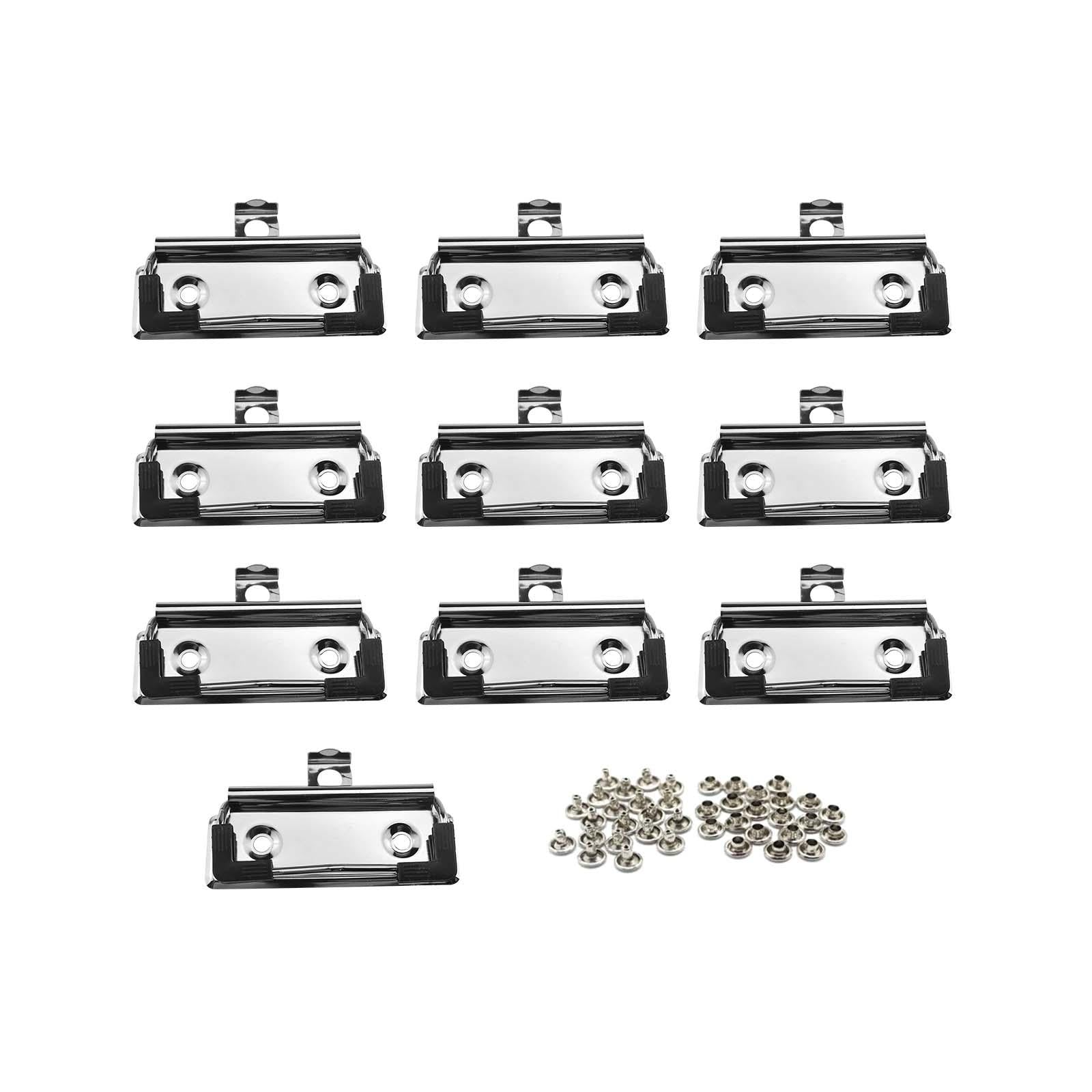 10x Clipboard Clips Mountable for Low Profile Clipboards Document File Board