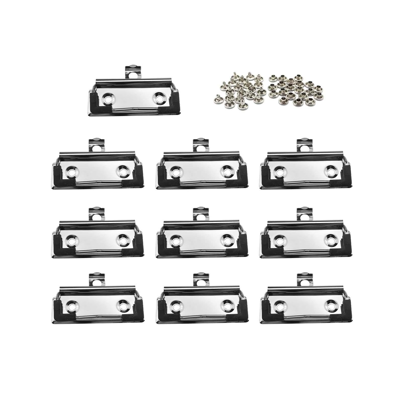 10x Clipboard Clips Mountable for Low Profile Clipboards Document File Board