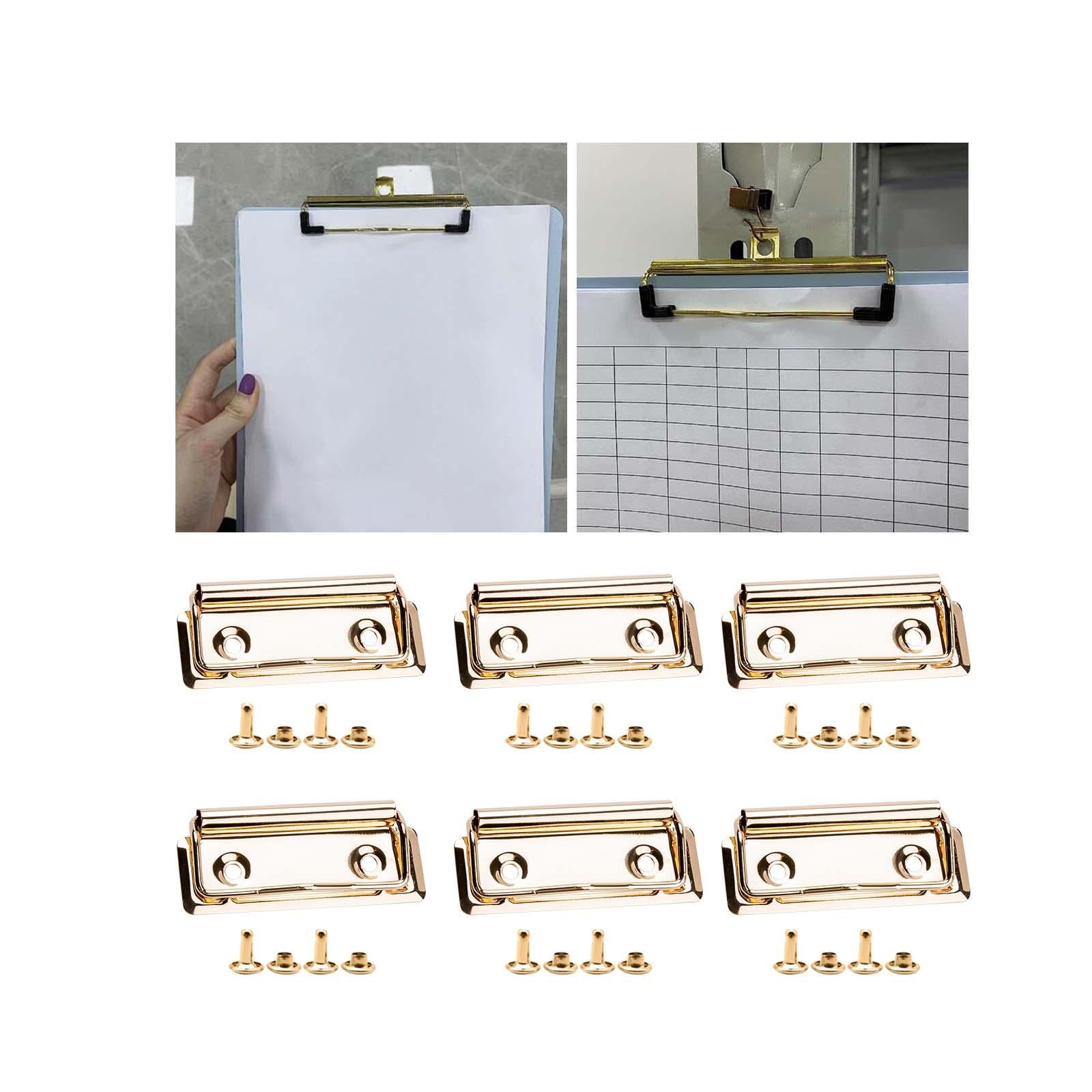 6Pcs Clips for Clipboard Low Profile Clipboard Clips for Stationery Supplies