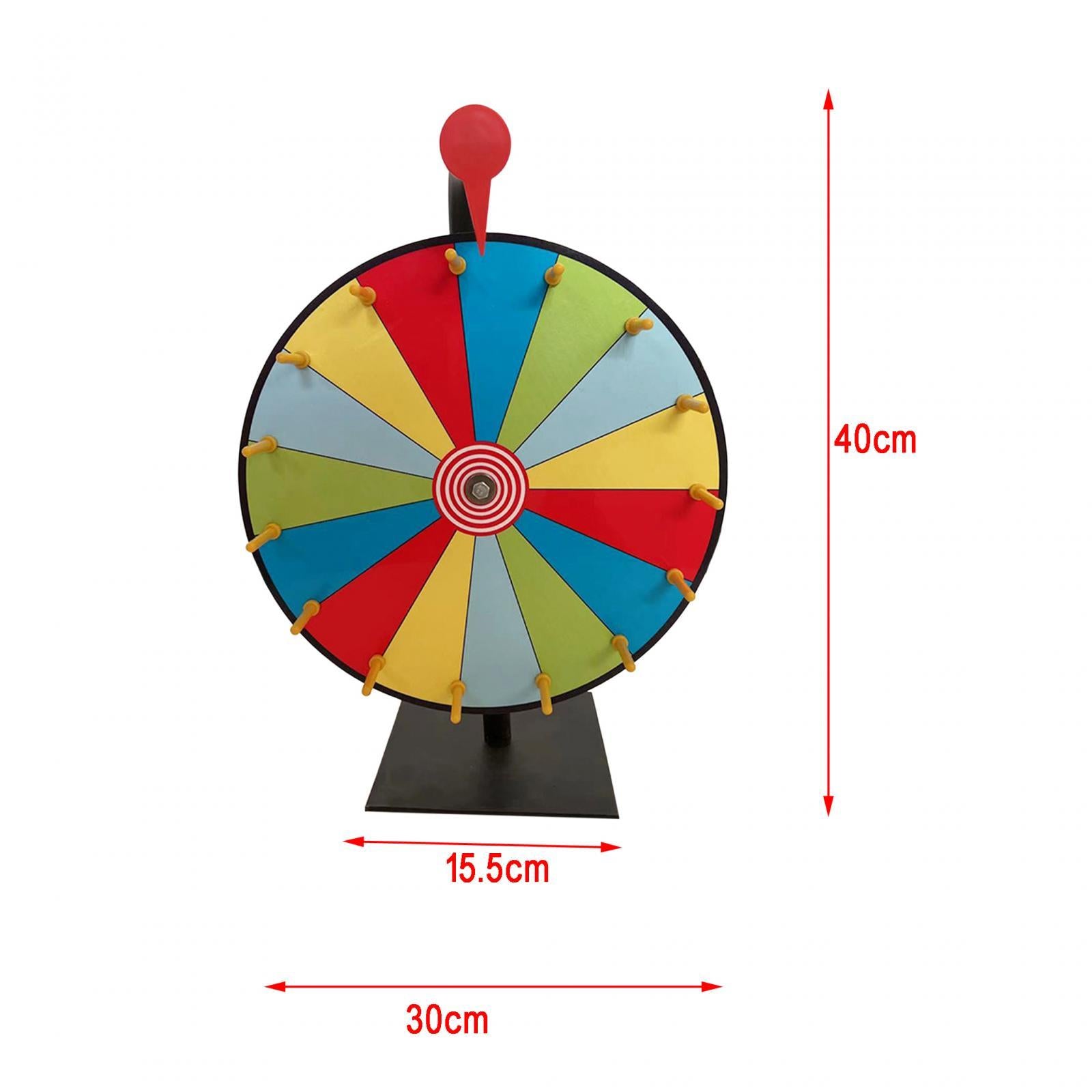 15 Color Slots Prize Wheels with Stand for Parties Supermarkets Gatherings