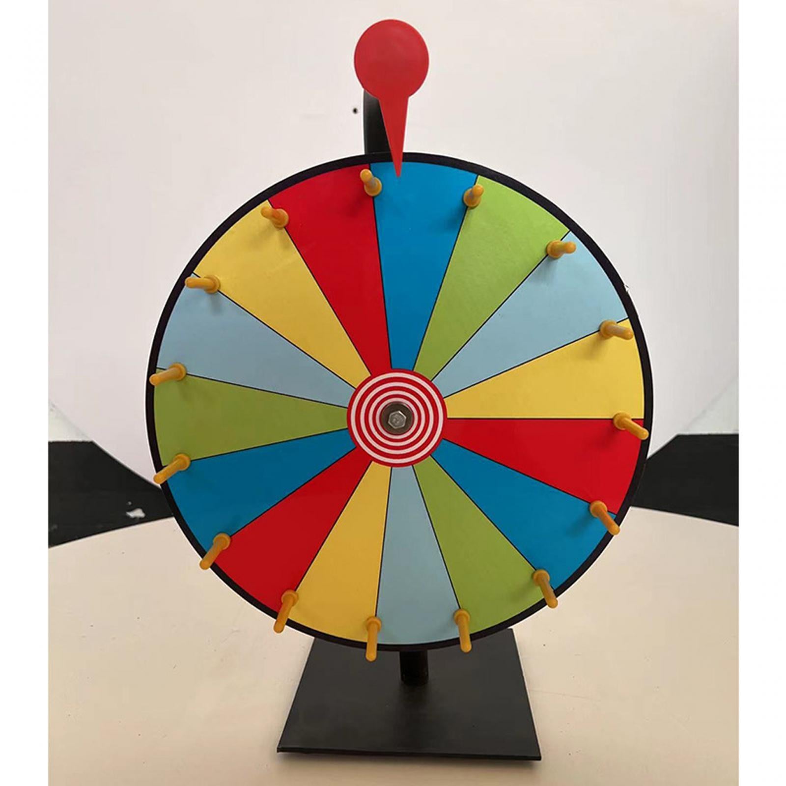 15 Color Slots Prize Wheels with Stand for Parties Supermarkets Gatherings