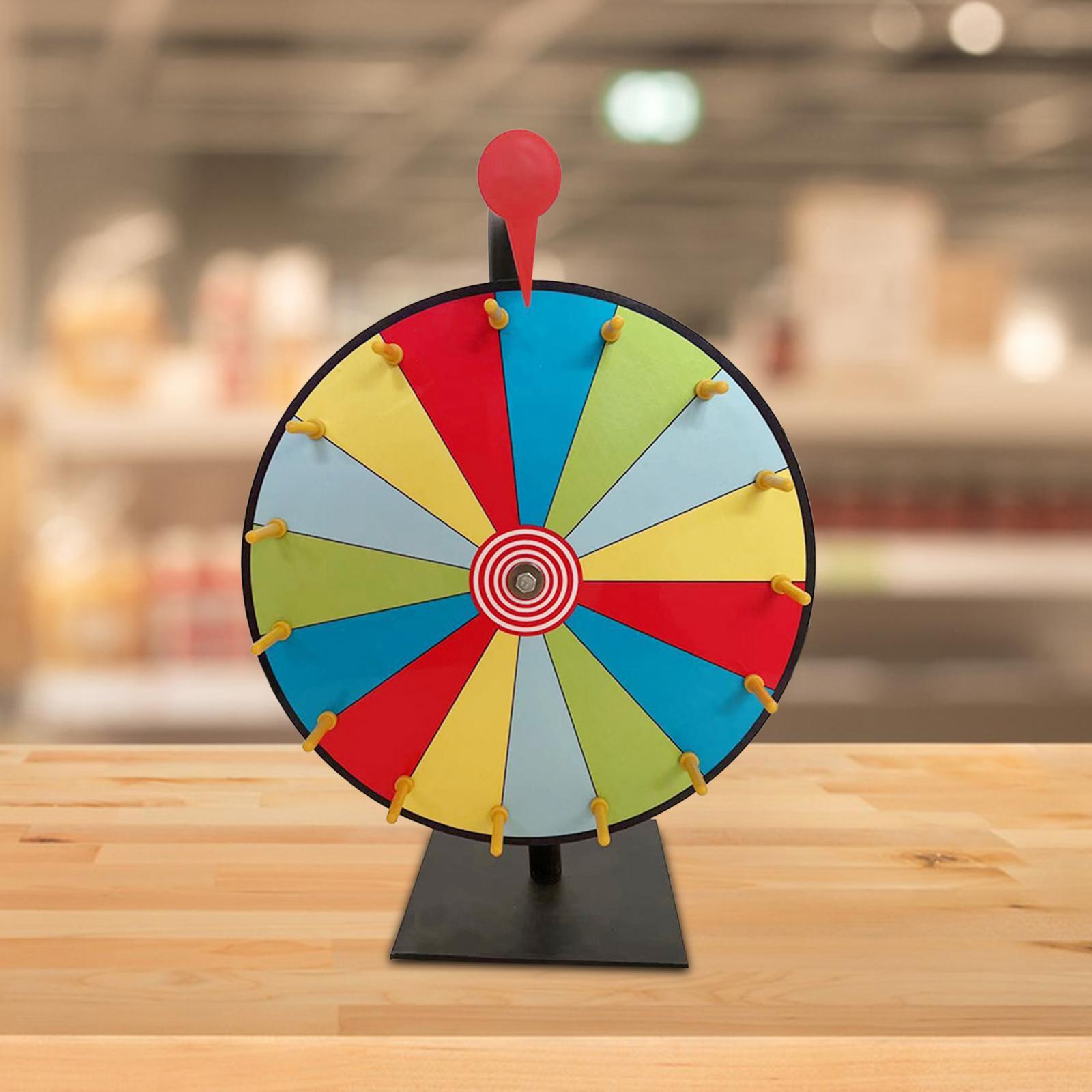 15 Color Slots Prize Wheels with Stand for Parties Supermarkets Gatherings