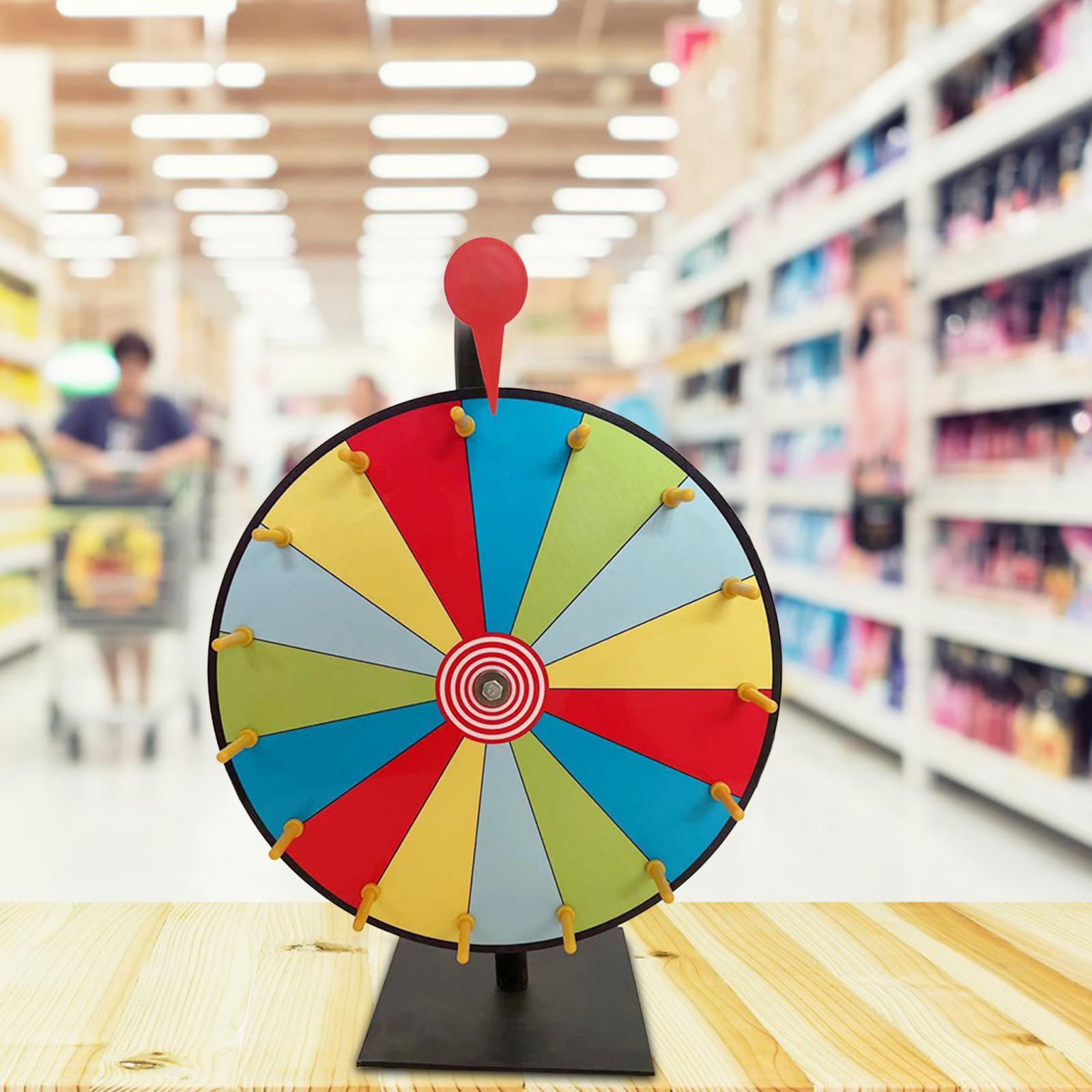 15 Color Slots Prize Wheels with Stand for Parties Supermarkets Gatherings