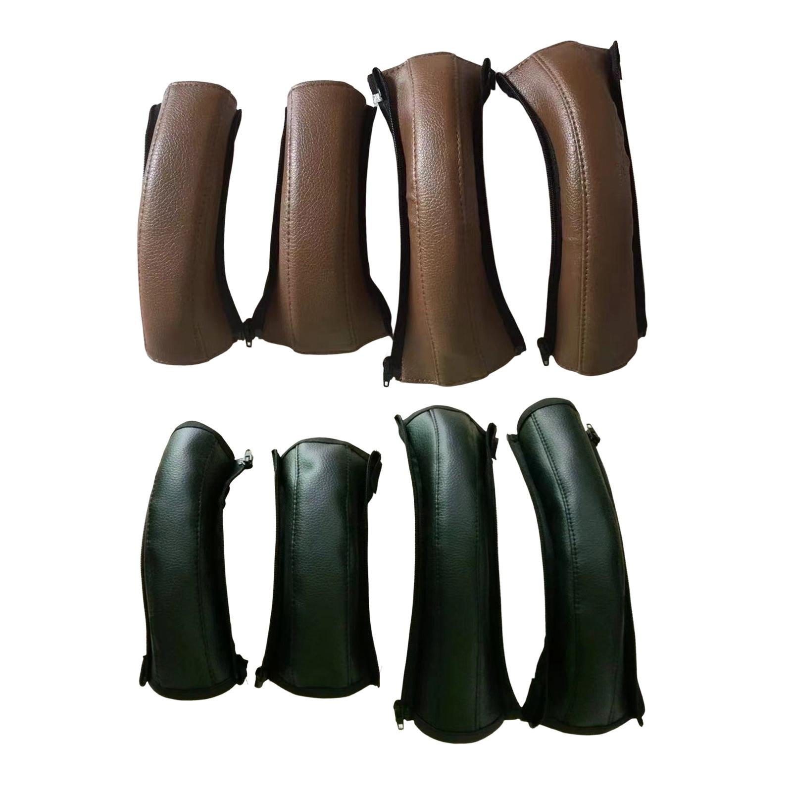Baby Stroller Armrest Cover PU Leather Easy to Install for Bar Pram Suitcase Black
