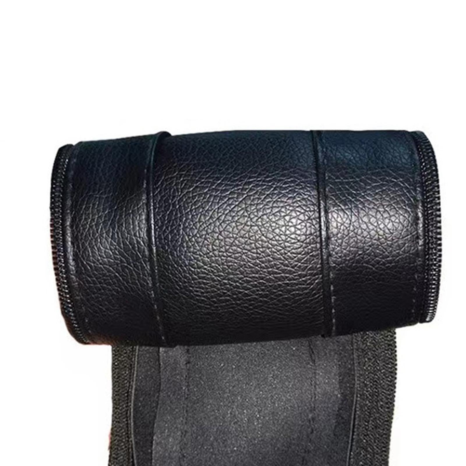 Baby Stroller Armrest Cover PU Leather Easy to Install for Bar Pram Suitcase Brown