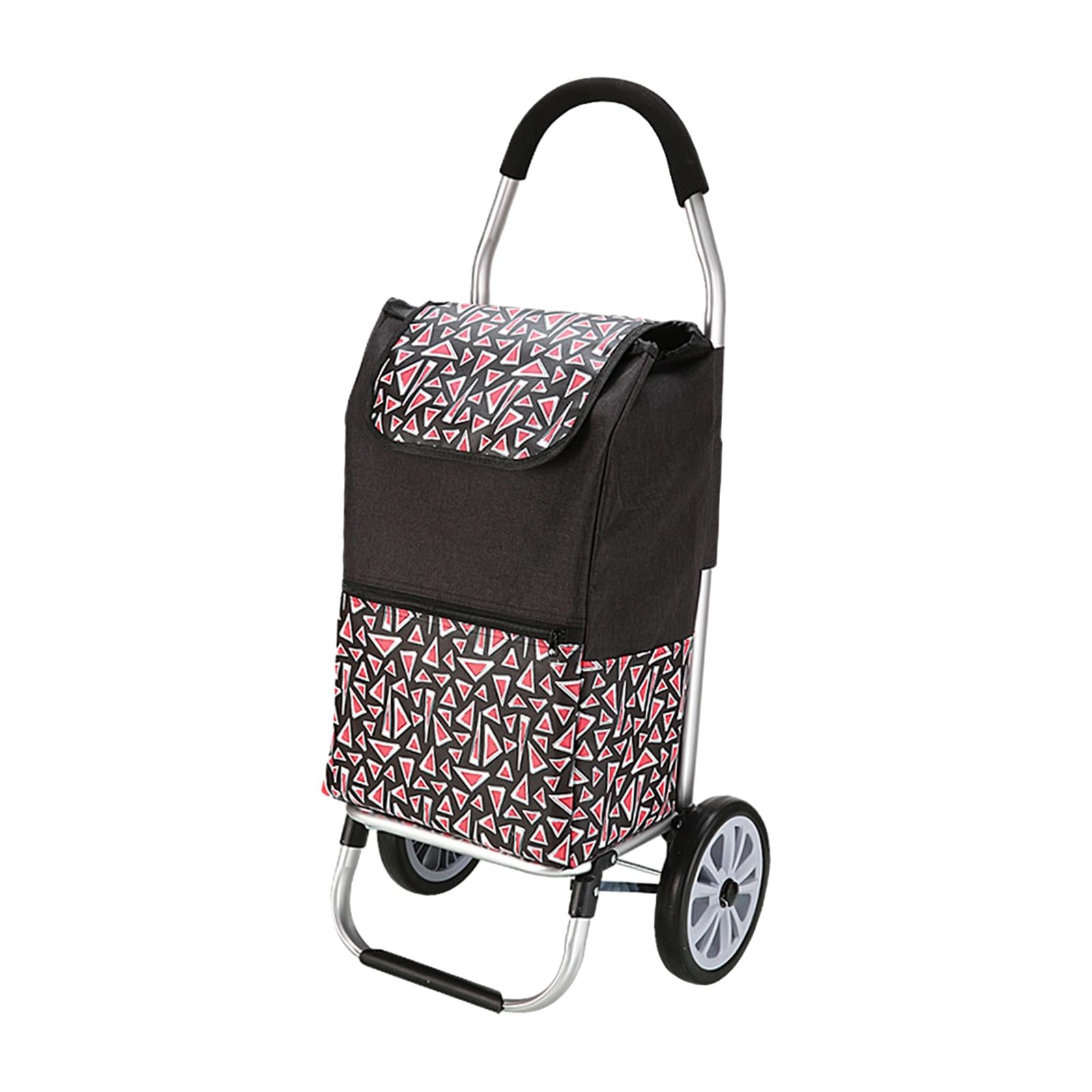 Luggage Trolley Cart Foldable Shopping Cart for Groceries for Transportation black