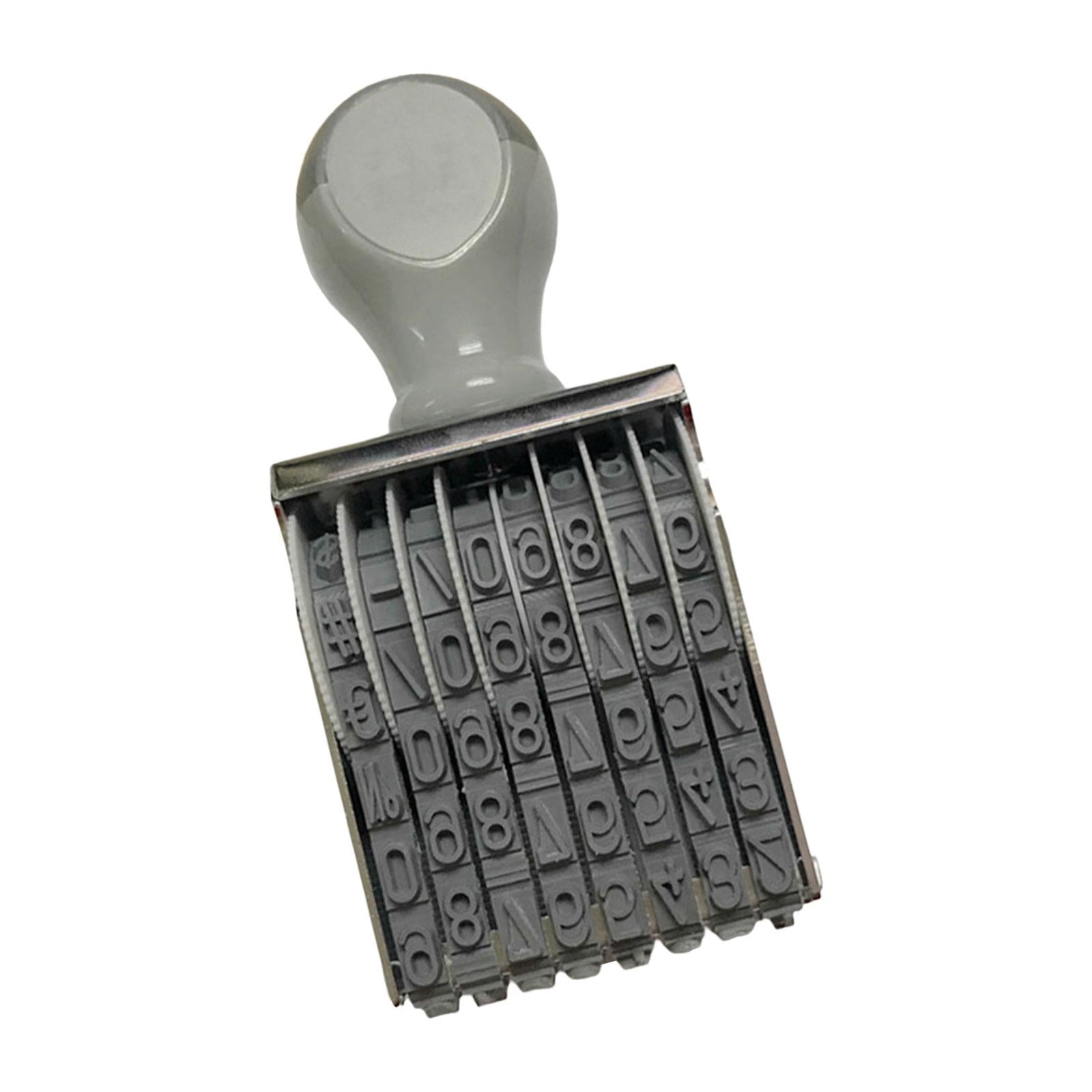 Rubber Number Stamp 8 Digit Trolley Roller Stamp for Date Stationery Planner