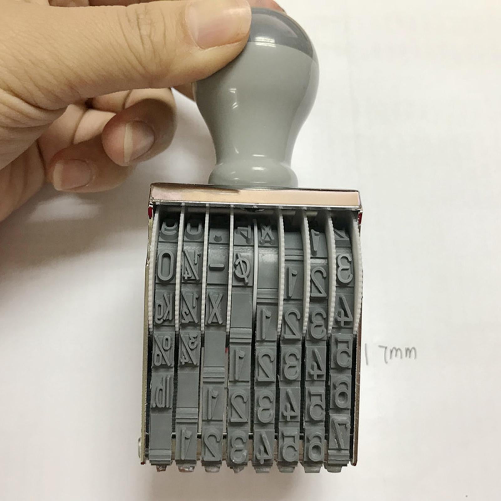 Rubber Number Stamp 8 Digit Trolley Roller Stamp for Date Stationery Planner