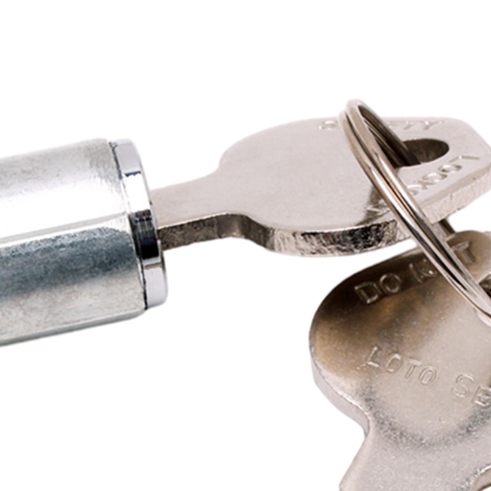 Cabinet Lock with Keys Refrigerator Lock Hasp Lock Cylinder Lock with 2 Keys