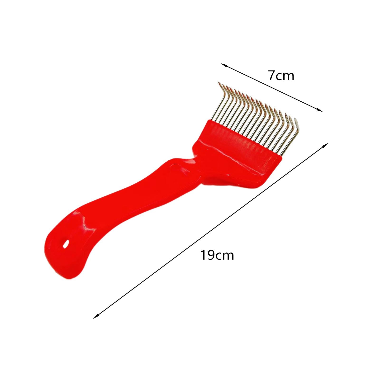 Stainless Steel Uncapping Fork Beehive Tool Beekeeping Accessories Red