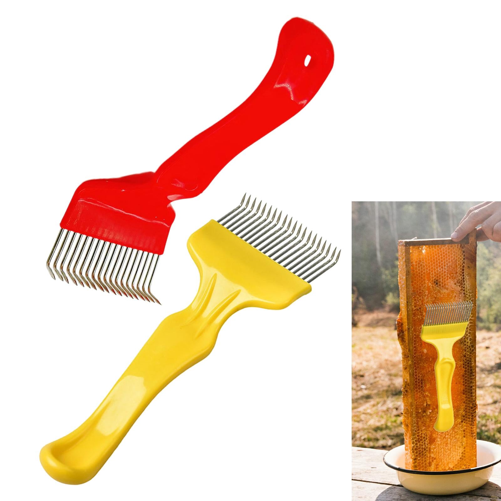 Stainless Steel Uncapping Fork Beehive Tool Beekeeping Accessories Red