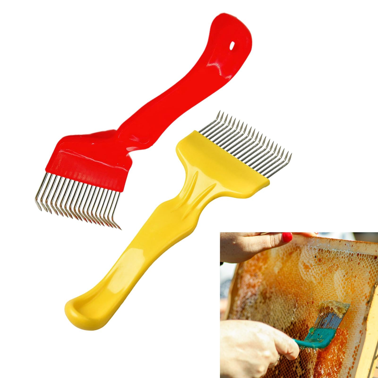 Stainless Steel Uncapping Fork Beehive Tool Beekeeping Accessories Red