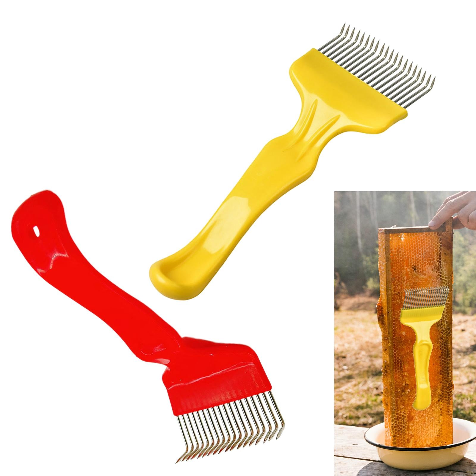 Stainless Steel Uncapping Fork Beehive Tool Beekeeping Accessories Red