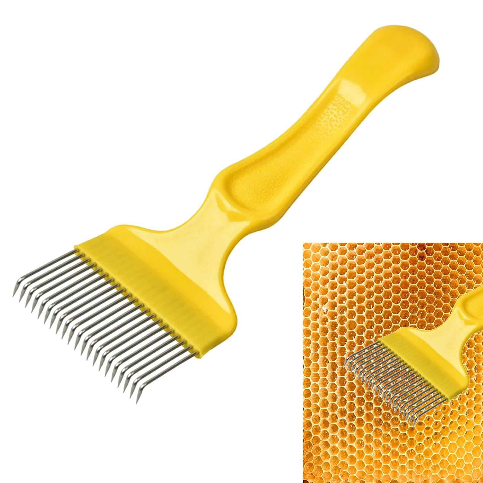 Stainless Steel Uncapping Fork Beehive Tool Beekeeping Accessories Yellow