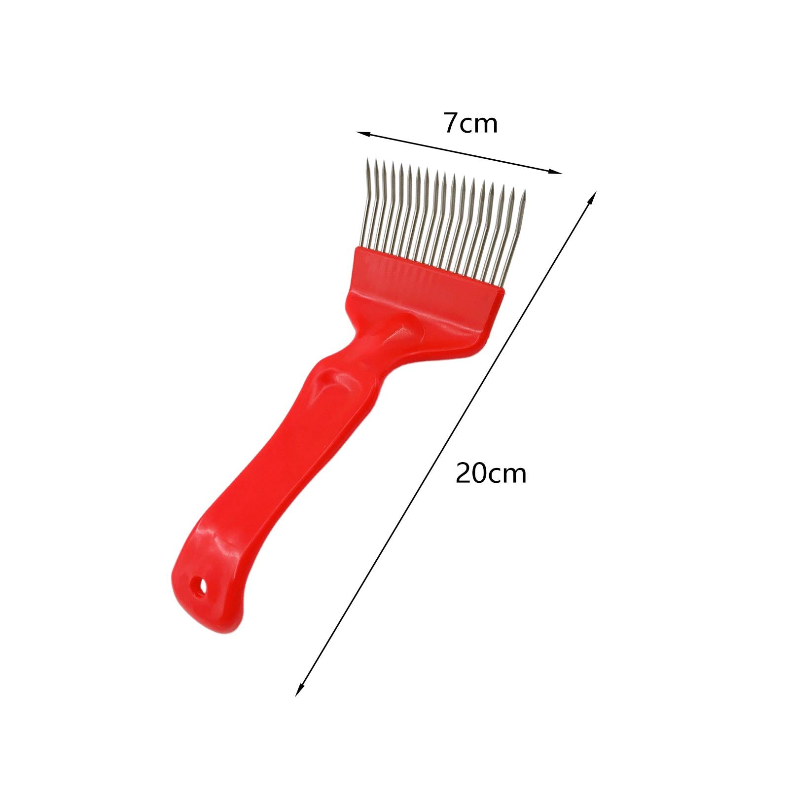 Stainless Steel Tines Comb Uncapping Fork 21 Pin Beekeeping Accessories Red