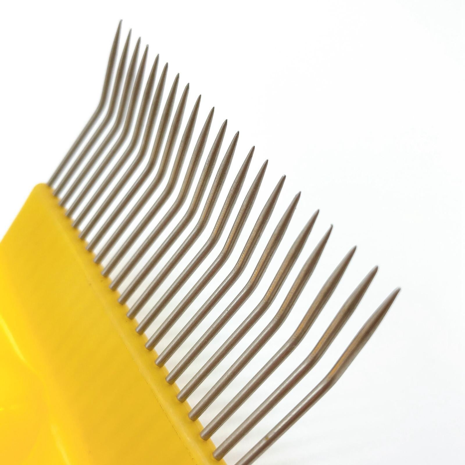 Stainless Steel Tines Comb Uncapping Fork 21 Pin Beekeeping Accessories Yellow