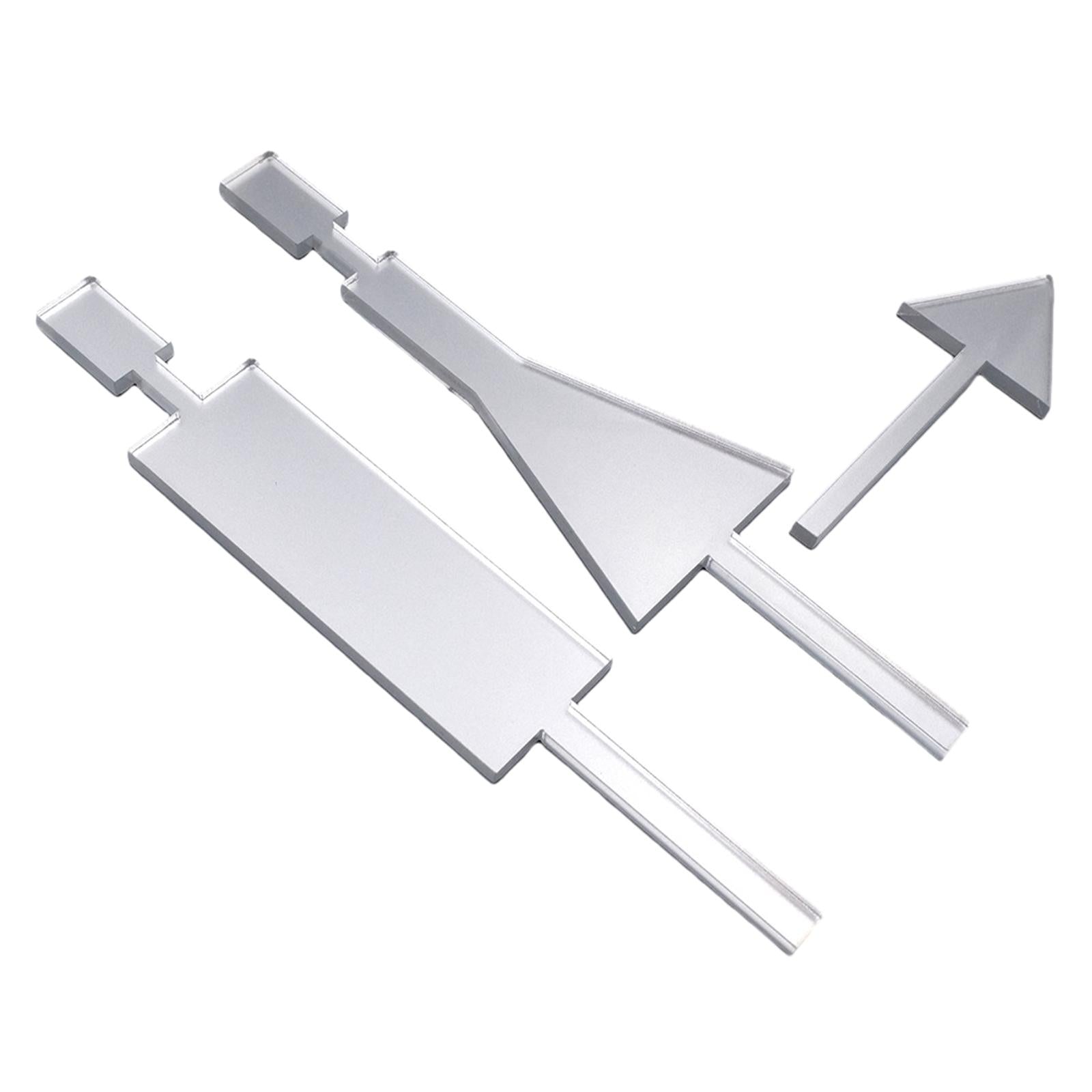 Bathroom Door Signage Decor Simple Restroom Signage for Commercial Bar Store Silver