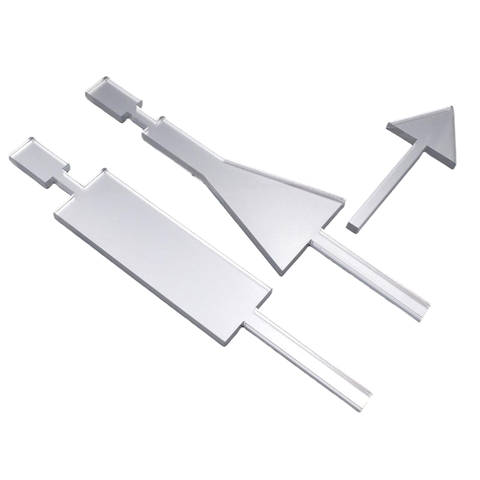 Bathroom Door Signage Decor Simple Restroom Signage for Commercial Bar Store Silver