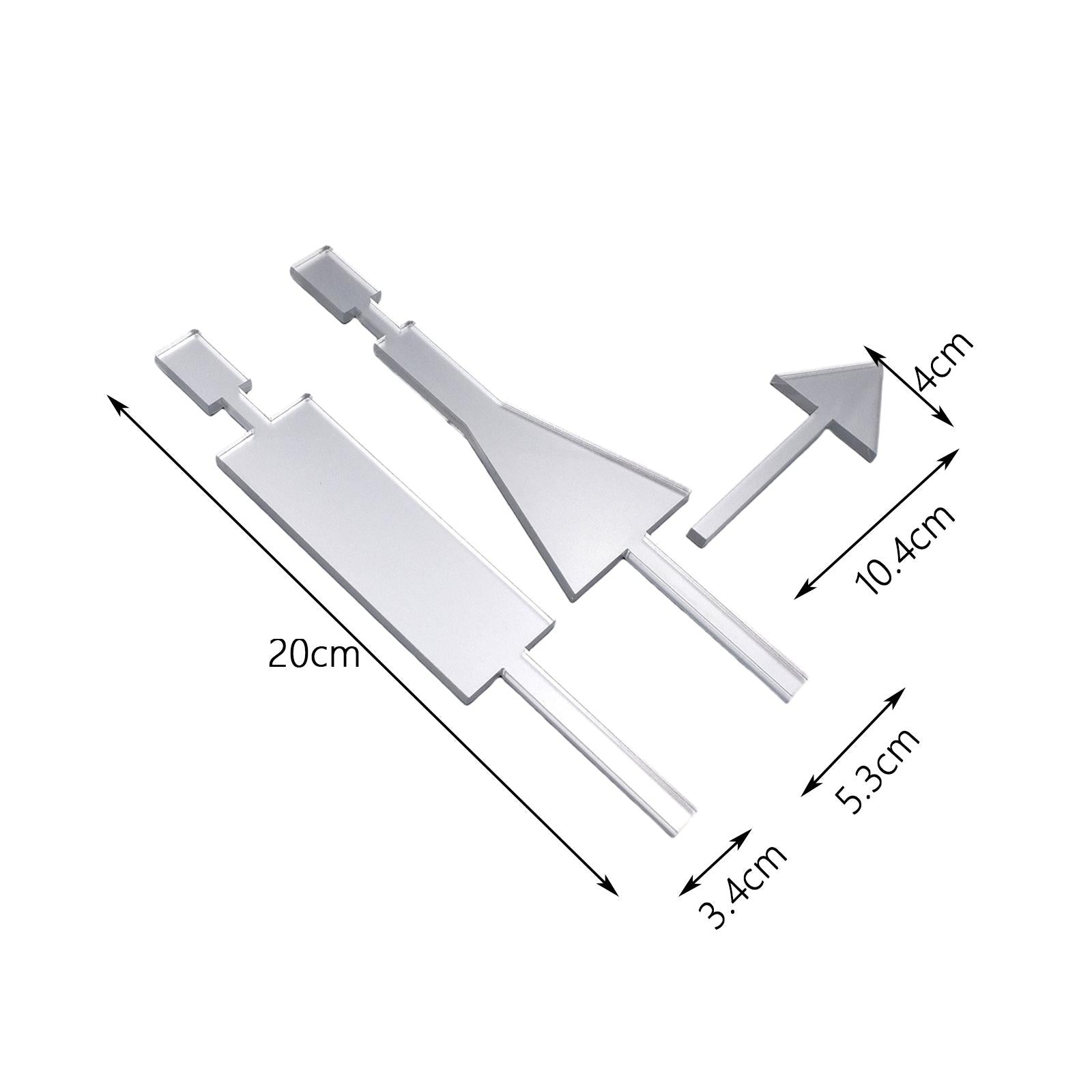 Bathroom Door Signage Decor Simple Restroom Signage for Commercial Bar Store Silver