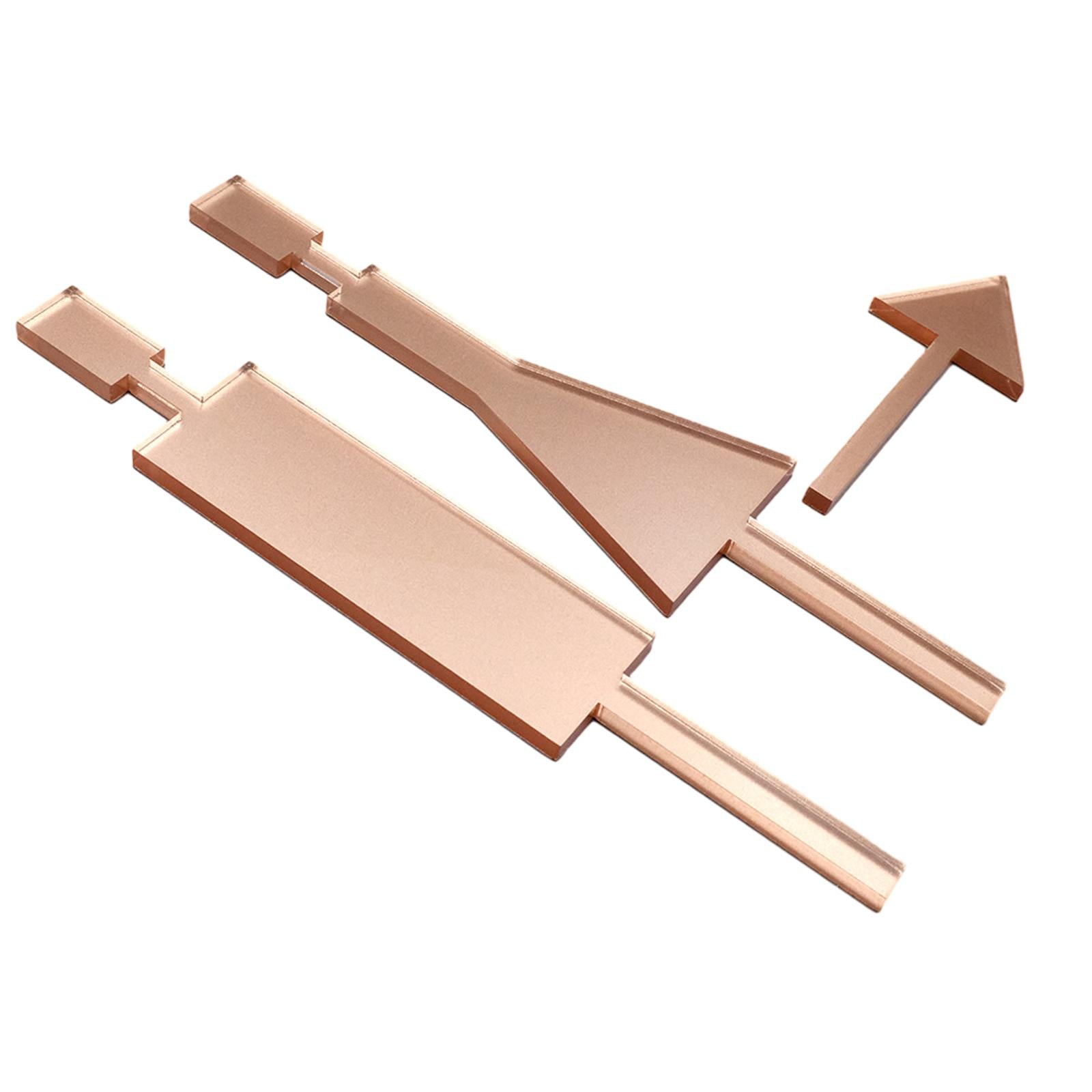 Bathroom Door Signage Decor Simple Restroom Signage for Commercial Bar Store Rose Gold