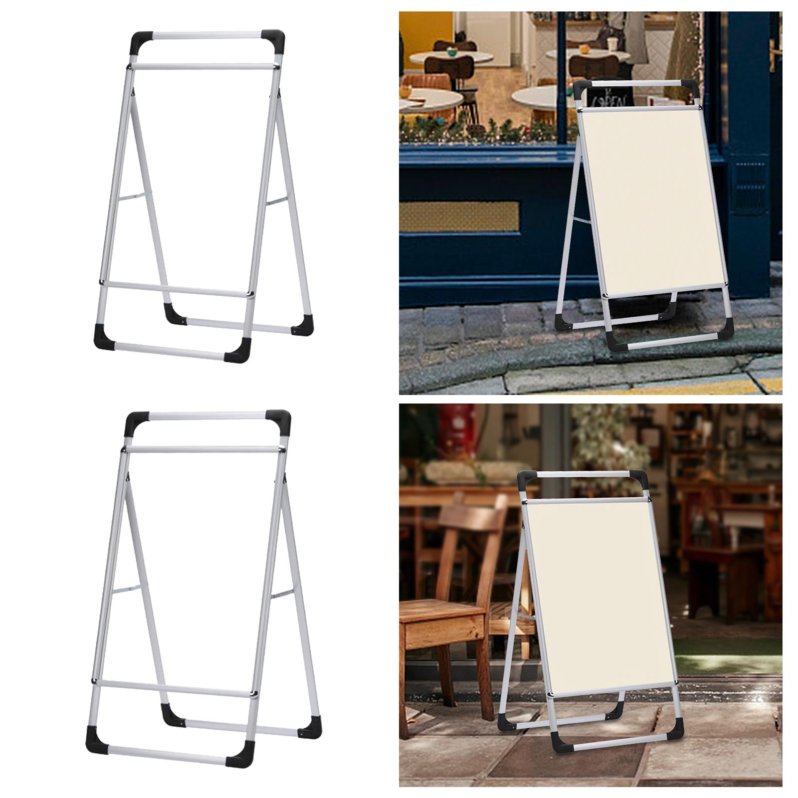 Sidewalks Poster Stand Metal Outdoor Sign Holder for Restaurant Markets 80cm