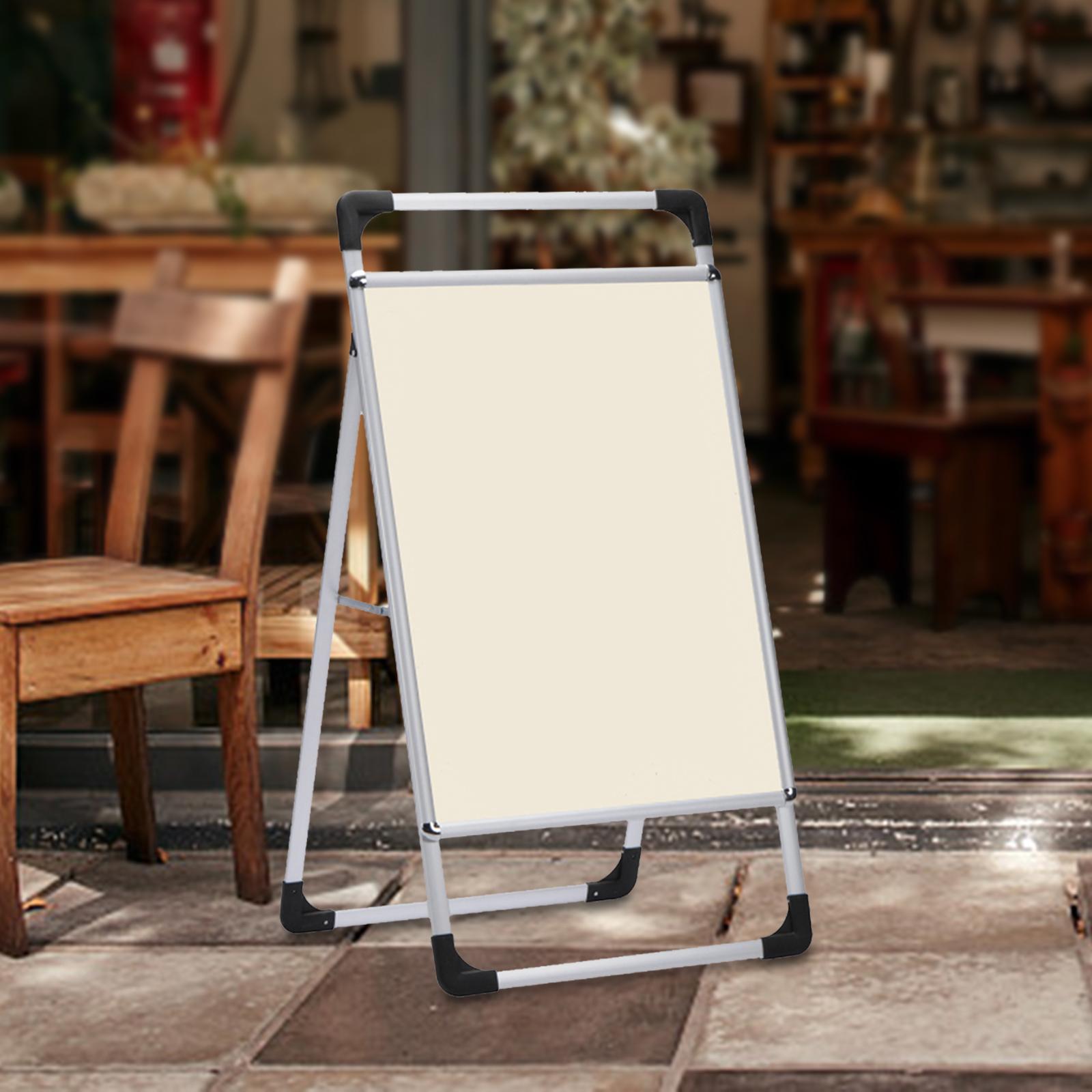 Sidewalks Poster Stand Metal Outdoor Sign Holder for Restaurant Markets 90cm