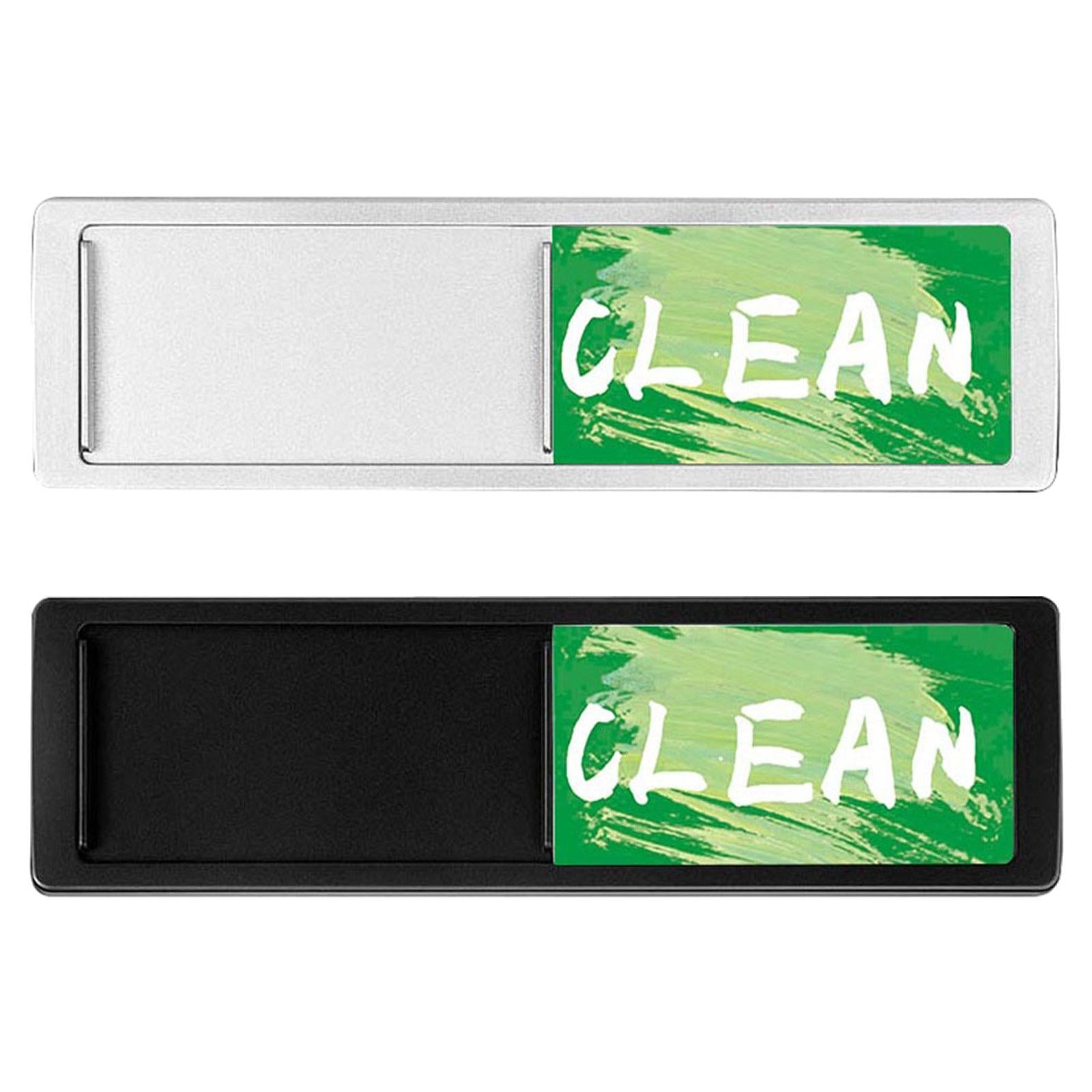 Dishwasher Clean Dirty Sign Stylish for Washing Machine Apartment Dishwasher Argent