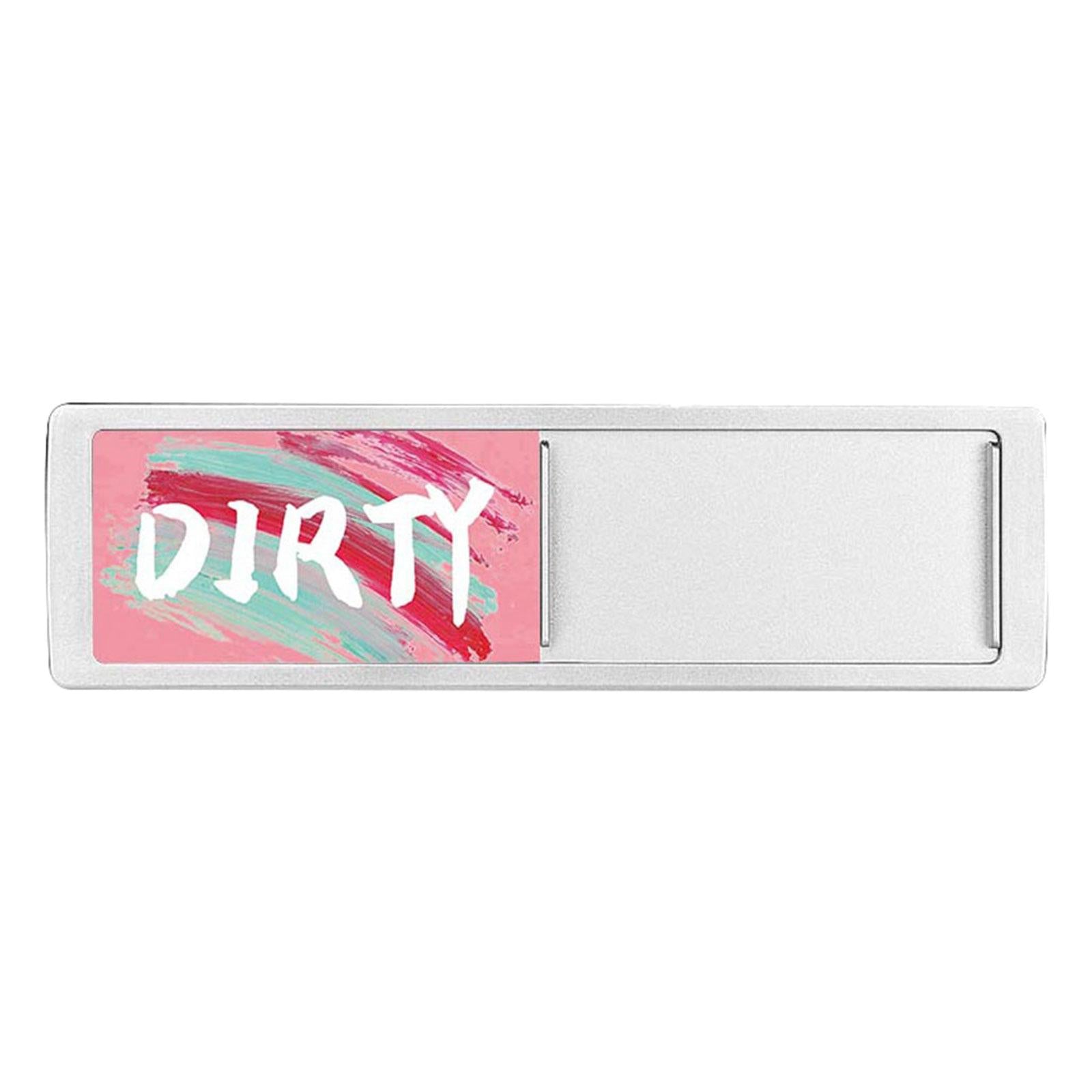 Dishwasher Clean Dirty Sign Stylish for Washing Machine Apartment Dishwasher Argent