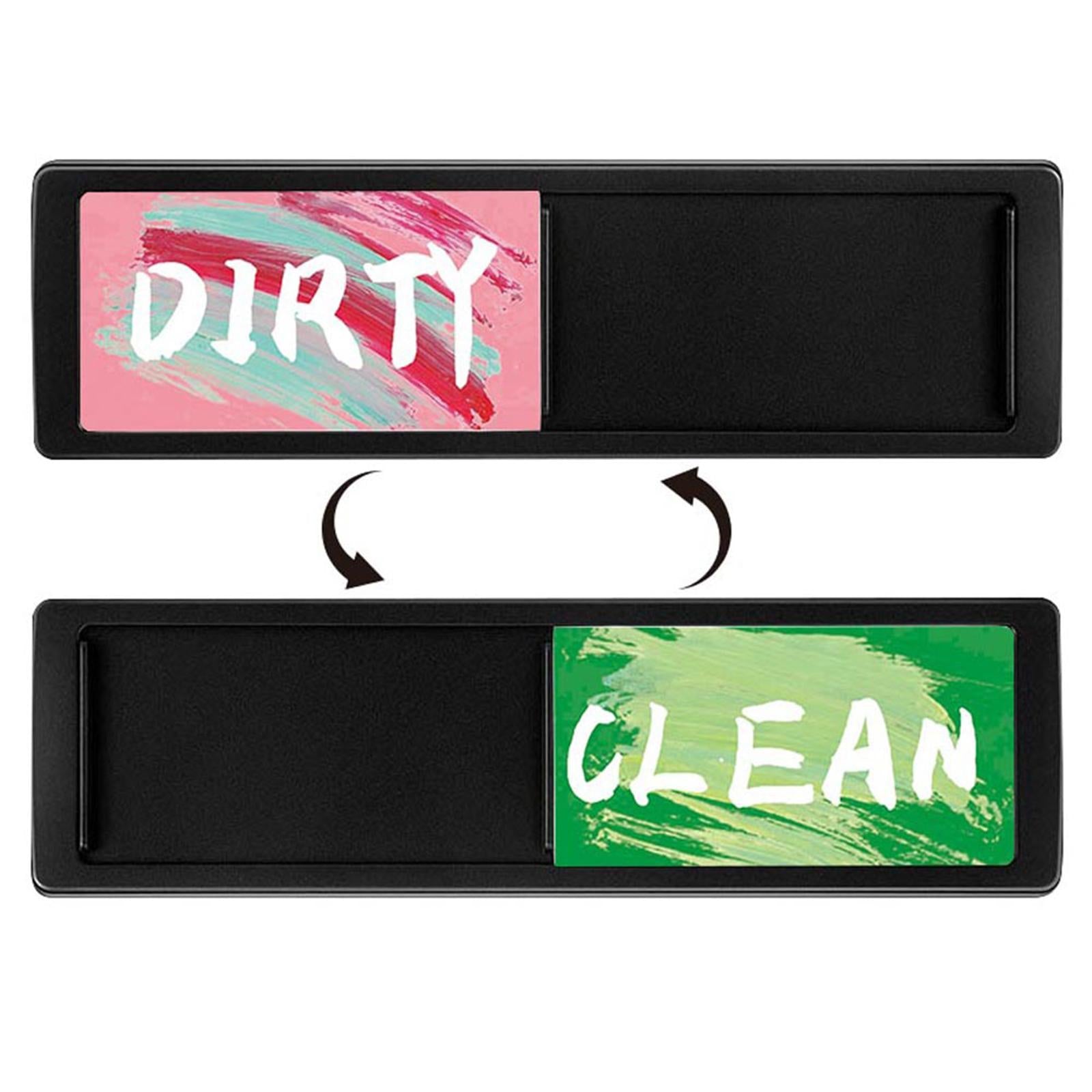Dishwasher Clean Dirty Sign Stylish for Washing Machine Apartment Dishwasher Black