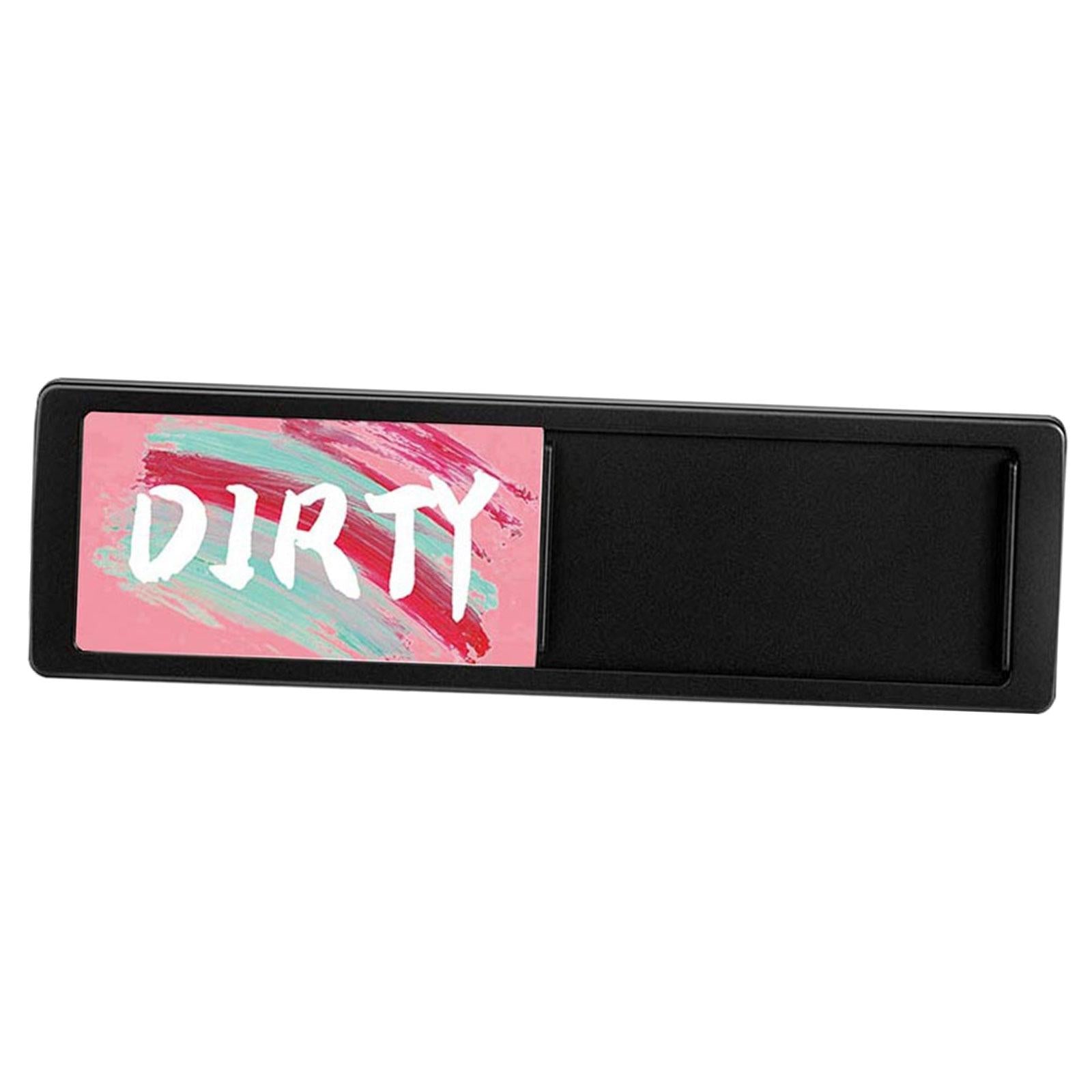 Dishwasher Clean Dirty Sign Stylish for Washing Machine Apartment Dishwasher Black