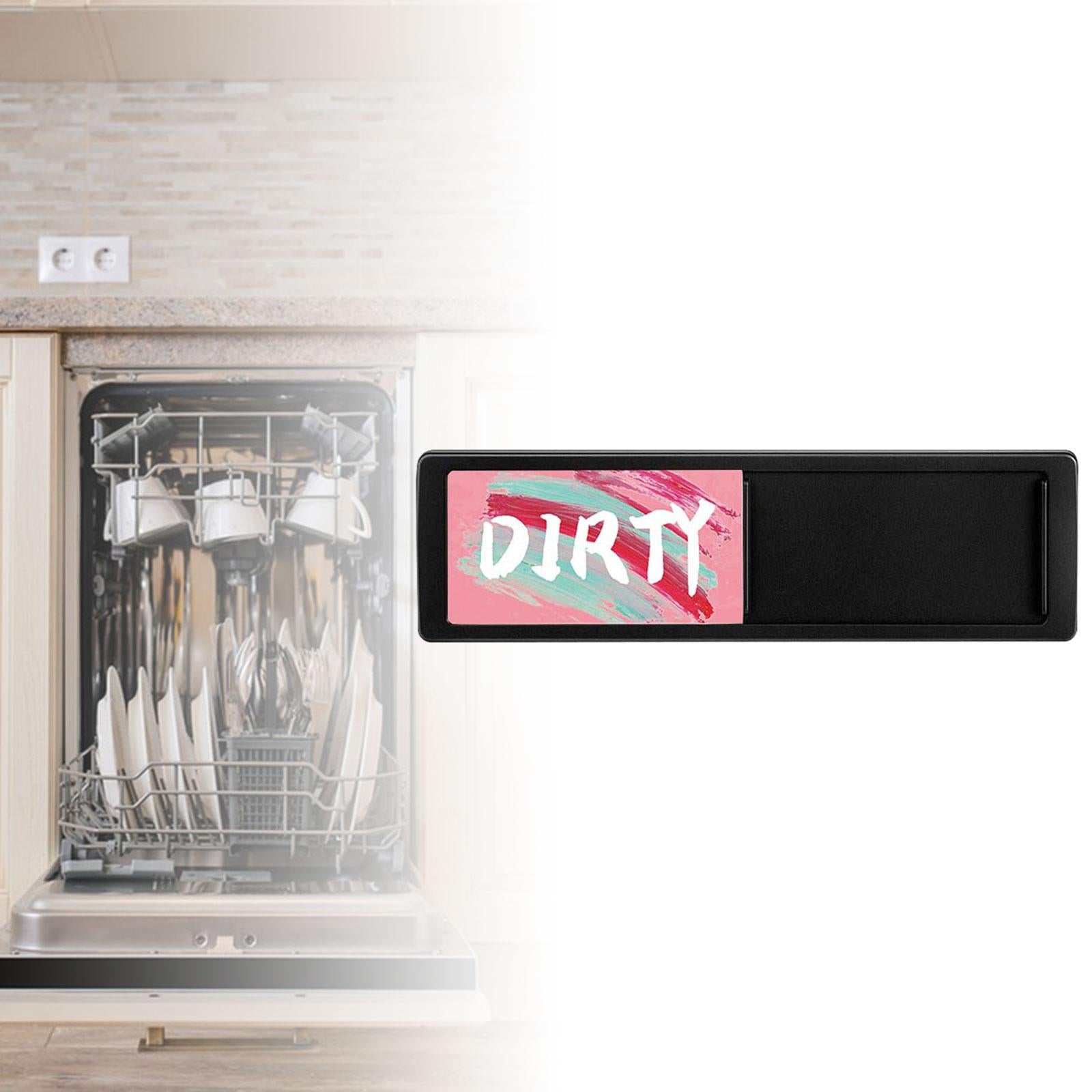 Dishwasher Clean Dirty Sign Stylish for Washing Machine Apartment Dishwasher Black
