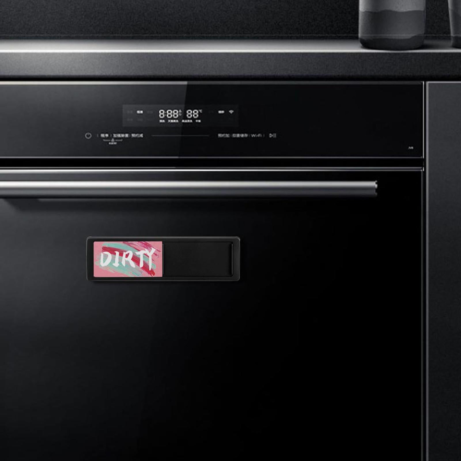 Dishwasher Clean Dirty Sign Stylish for Washing Machine Apartment Dishwasher Black