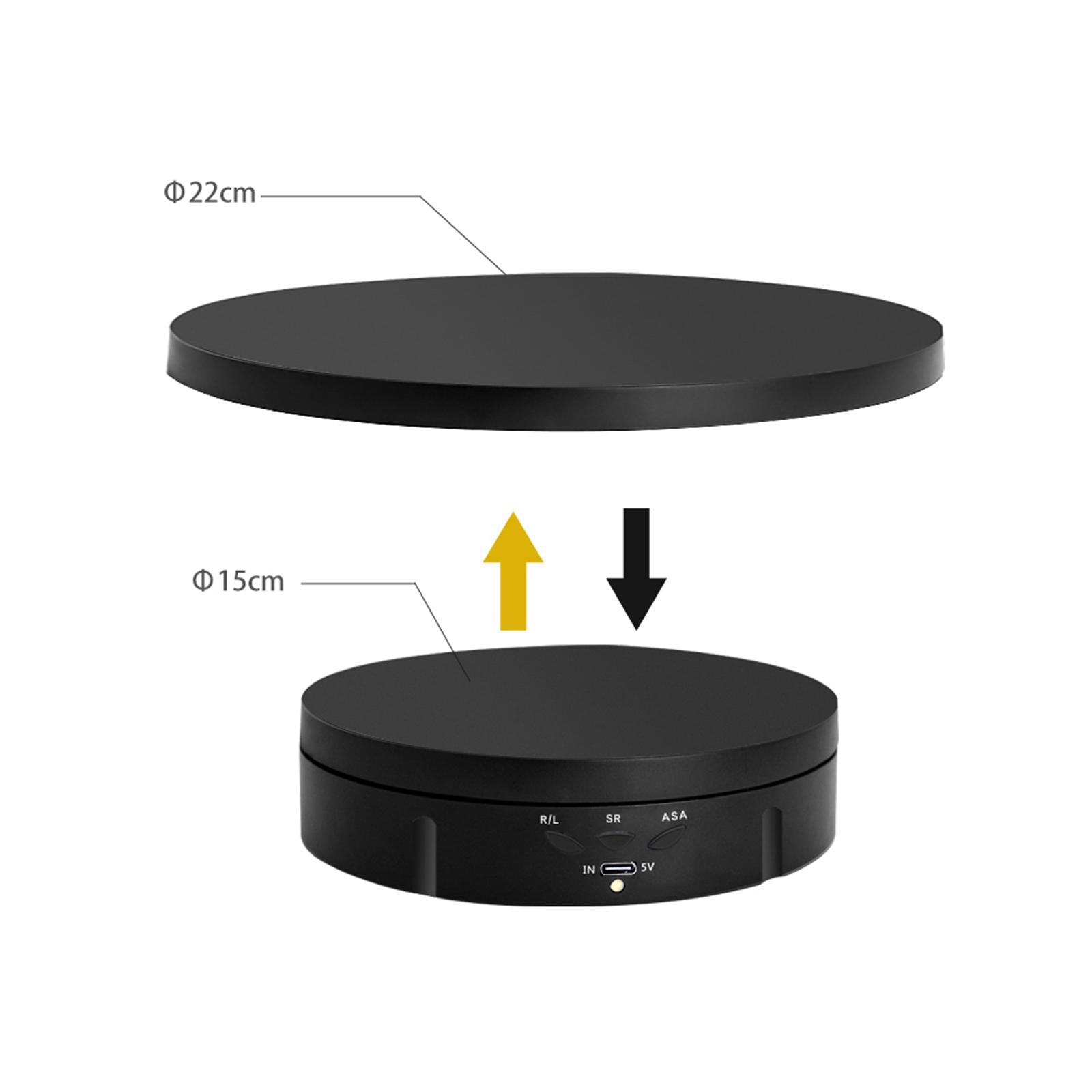 360 Degree Motorized Turntable Display Stand for Model Product Display Black