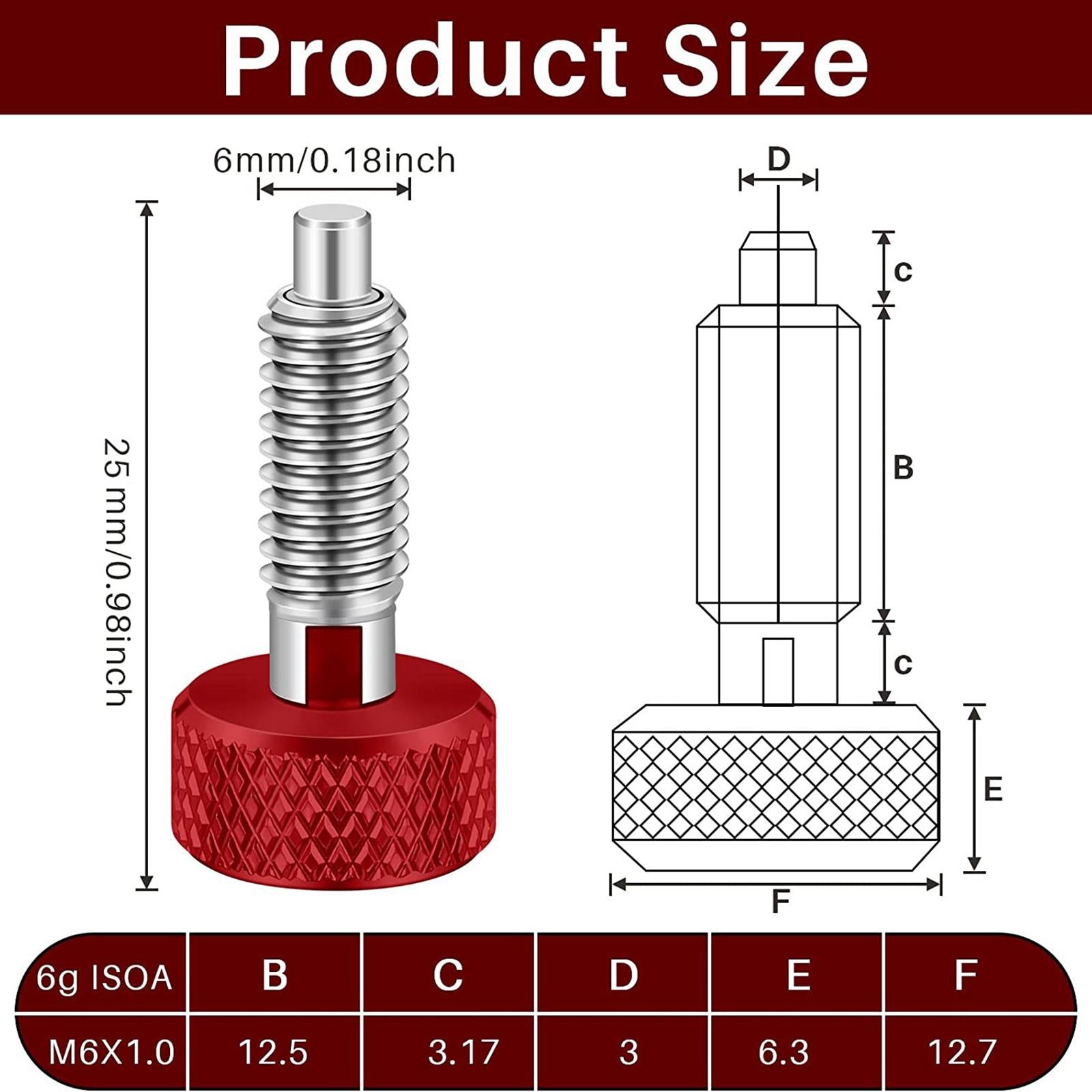 Spring Plunger with Knurled Handle Quick Removal Handle Release Pins