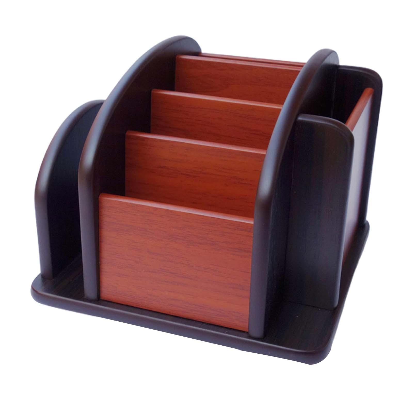 Wooden Office Supplies Living Room Apartment Desk Tidy Candy Table Organizer