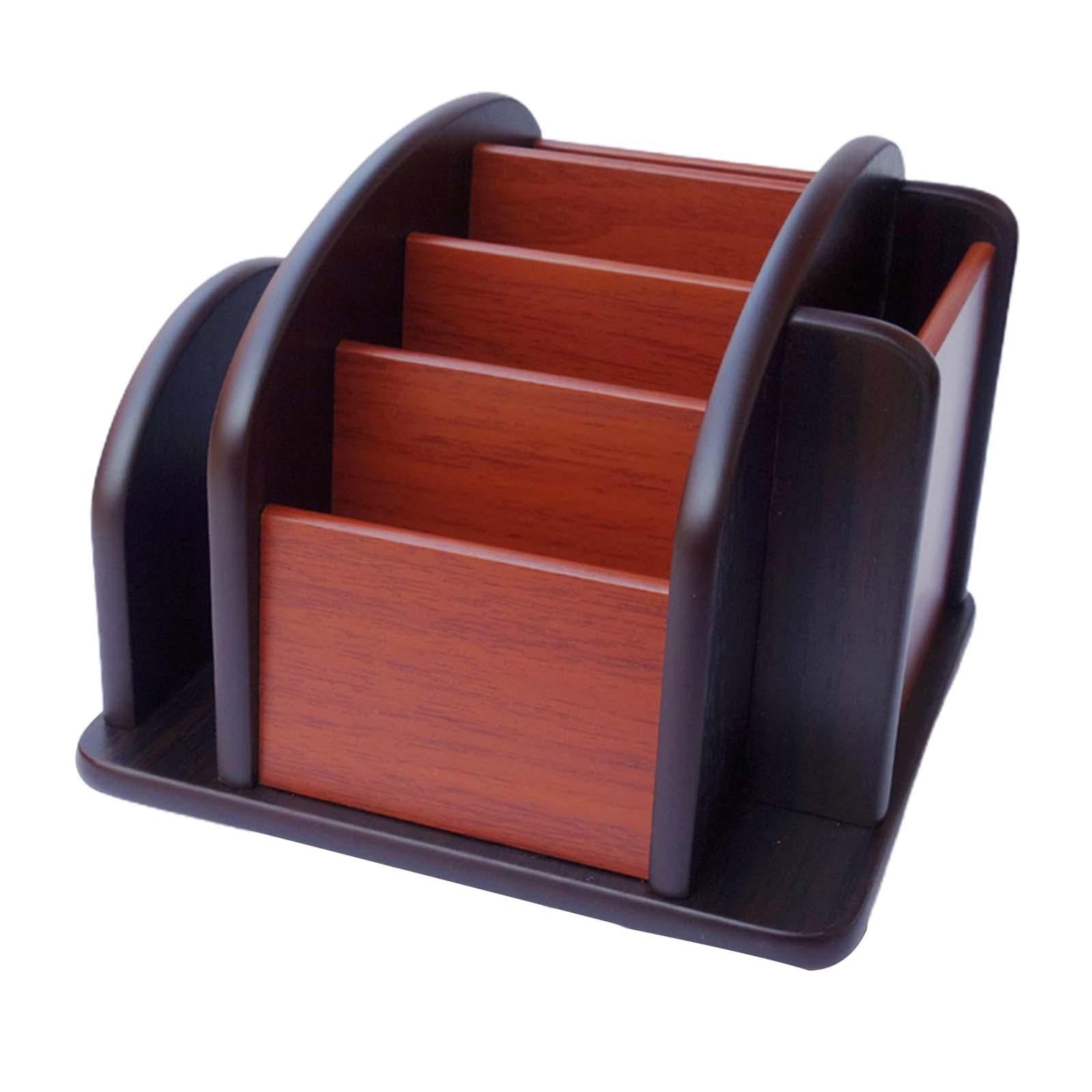 Wooden Office Supplies Living Room Apartment Desk Tidy Candy Table Organizer