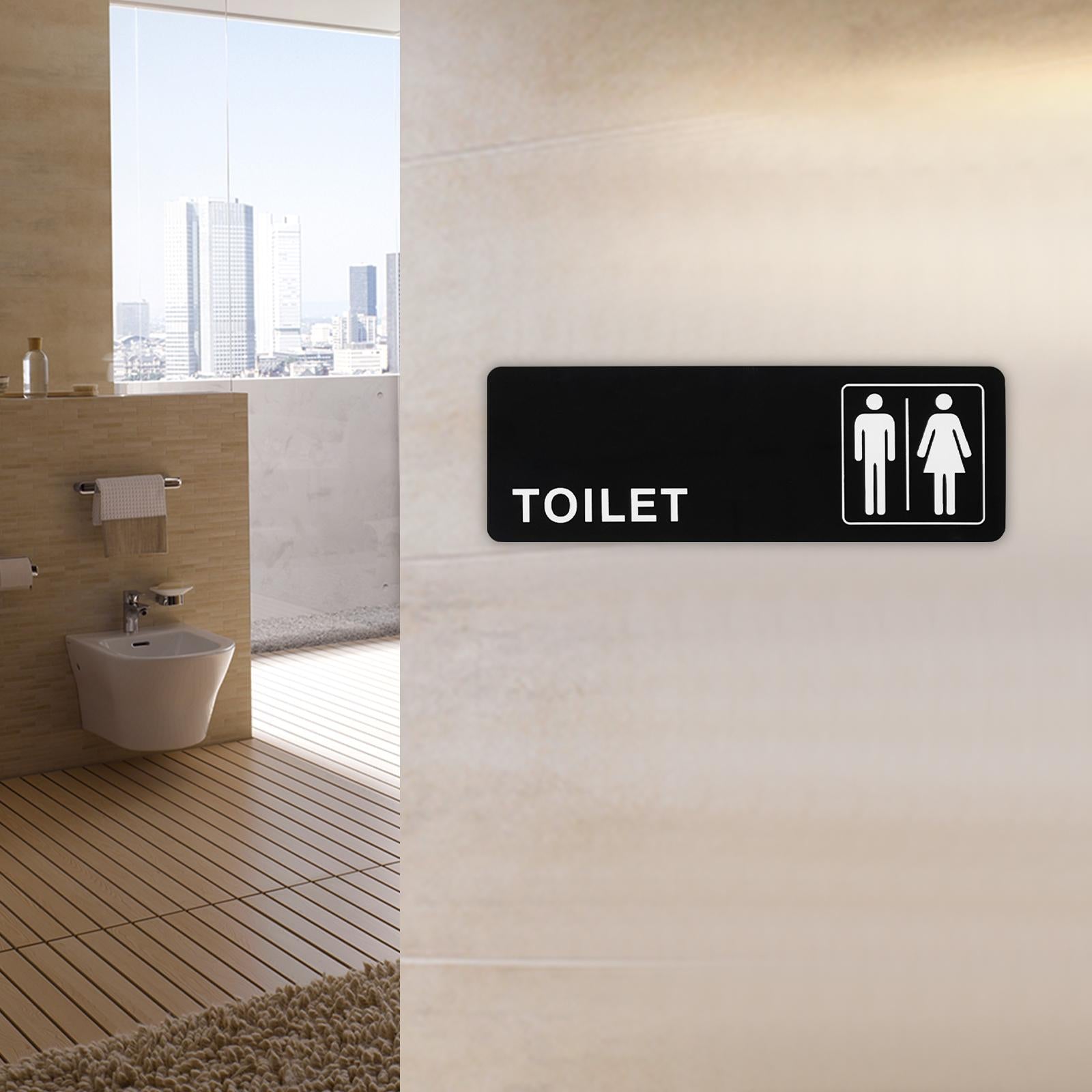 Toilet Sign Acrylic Men Women Signboard for Office Shopping Mall Coffee Shop