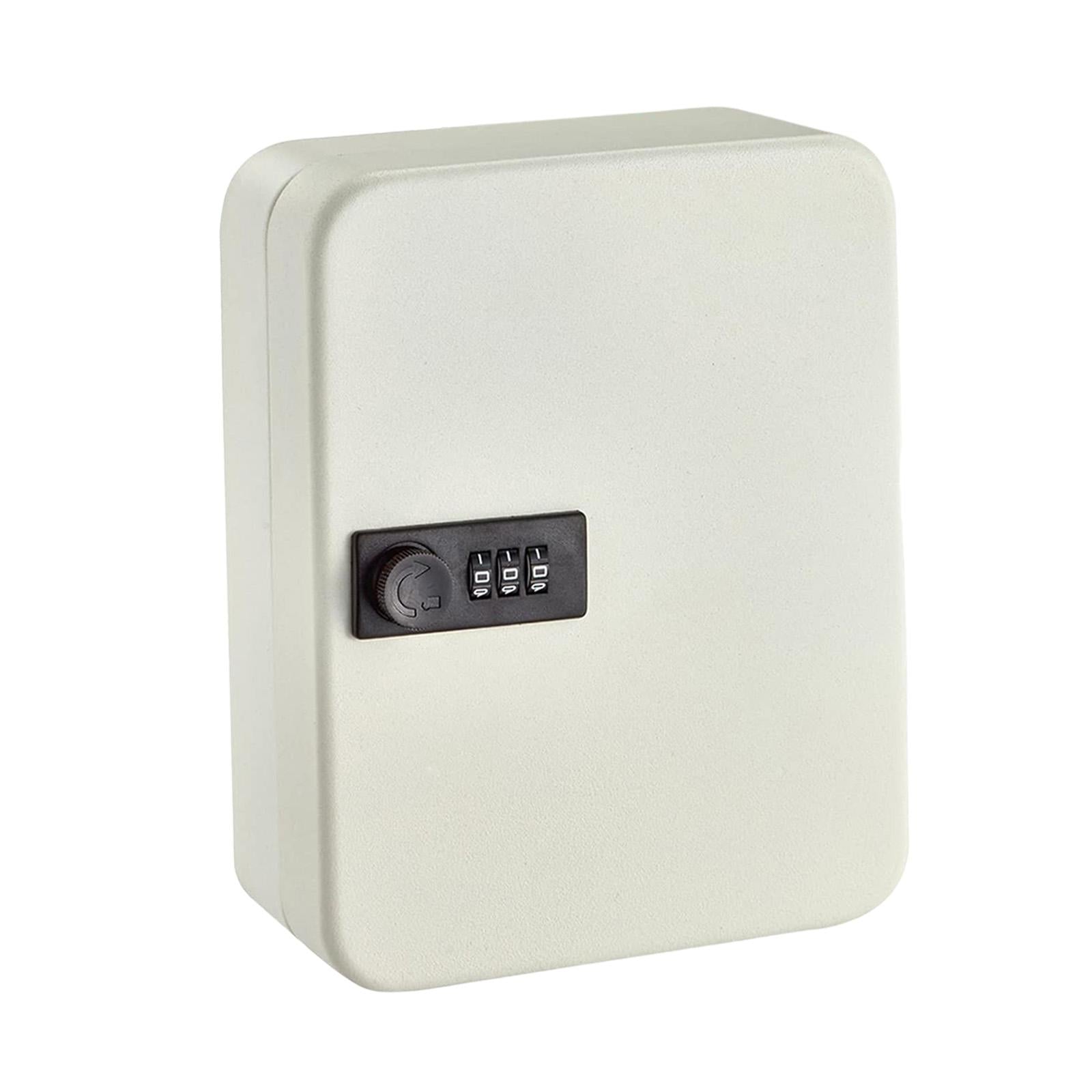 Key Lock Box Key Cabinet with Combination Lock for Valet Services White 48 hook