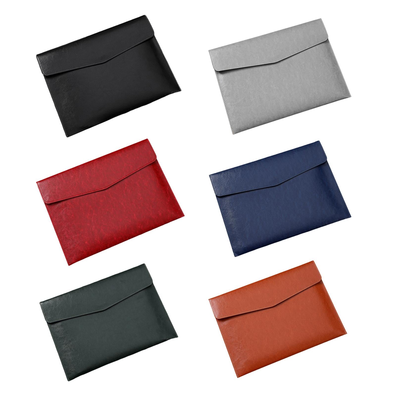 PU Leather Folder Portable Expanding File Organizer for Home Teaching Family Gray