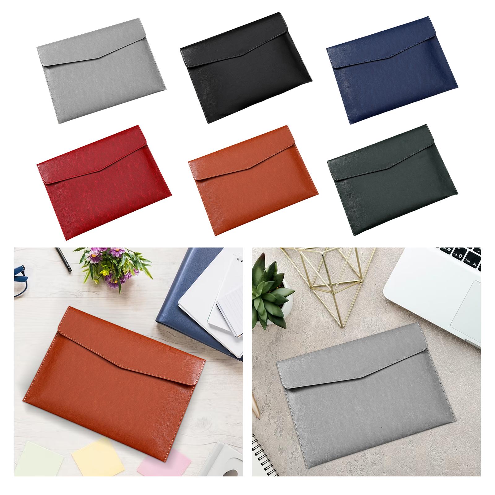 PU Leather Folder Portable Expanding File Organizer for Home Teaching Family Gray