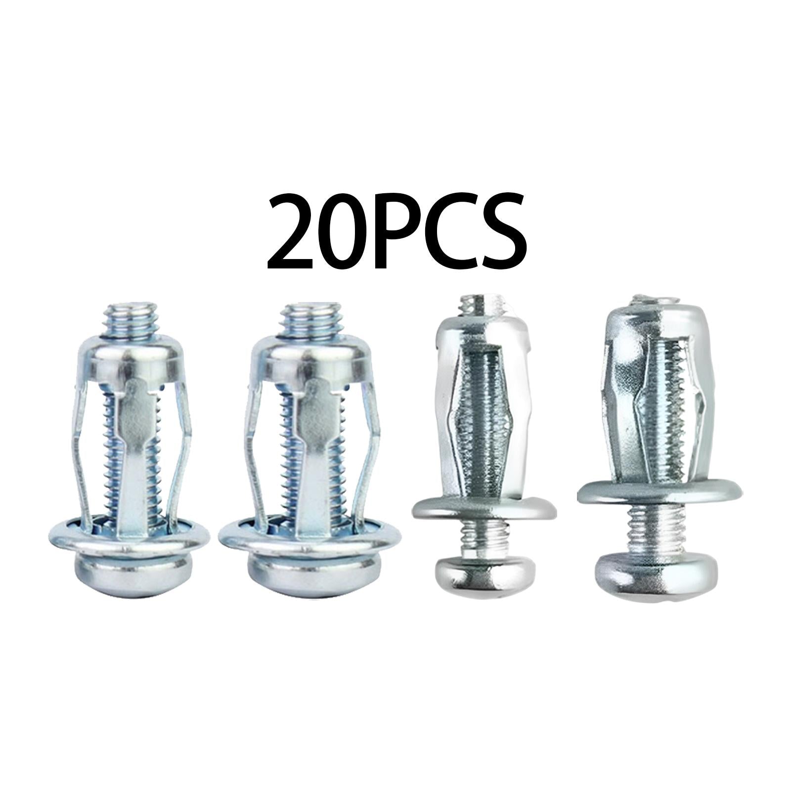 5x20 Pieces Screw Petal Tool Jack Nuts for Metal for Wall Cabinets Calligraphy 4x20mm