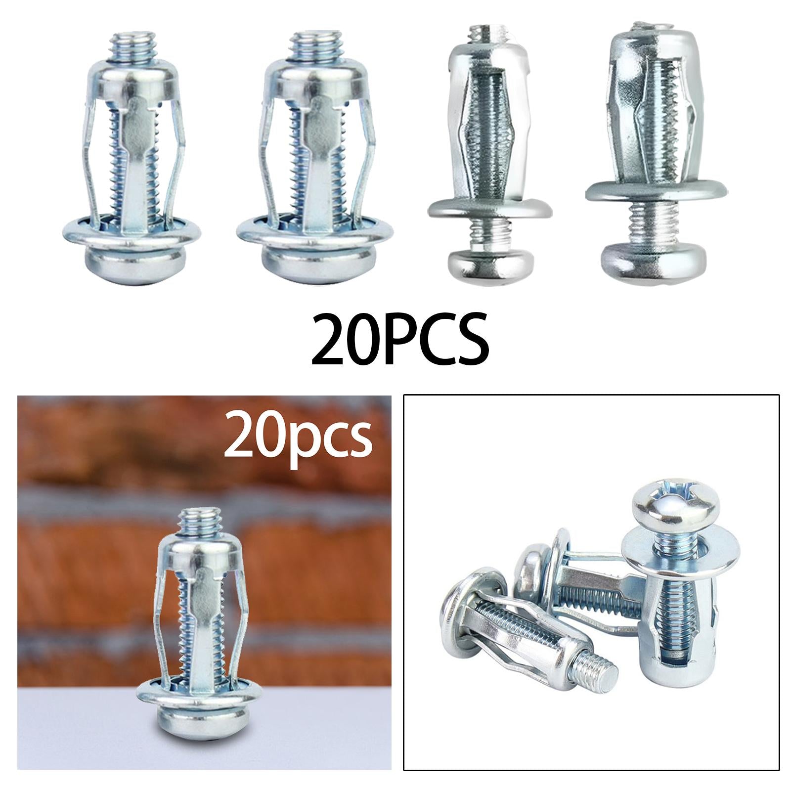 5x20 Pieces Screw Petal Tool Jack Nuts for Metal for Wall Cabinets Calligraphy 4x20mm