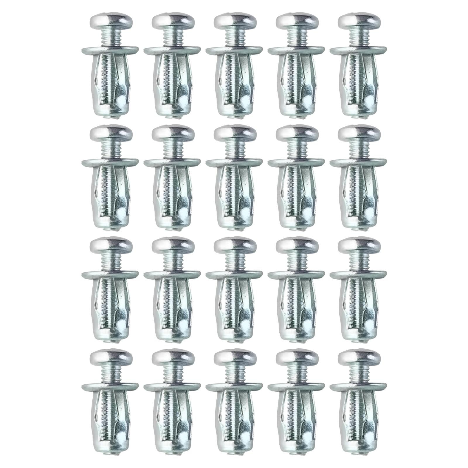 20 Pieces Screw Petal Tool Jack Nuts for Metal for Wall Cabinets Calligraphy 4x25mm