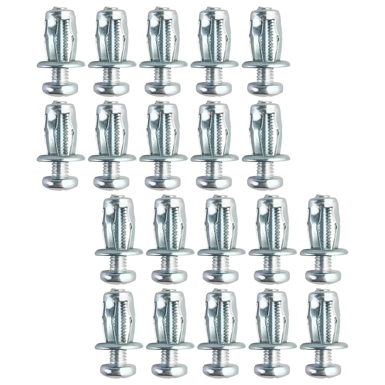 20 Pieces Screw Petal Tool Jack Nuts for Metal for Wall Cabinets Calligraphy 6x25mm